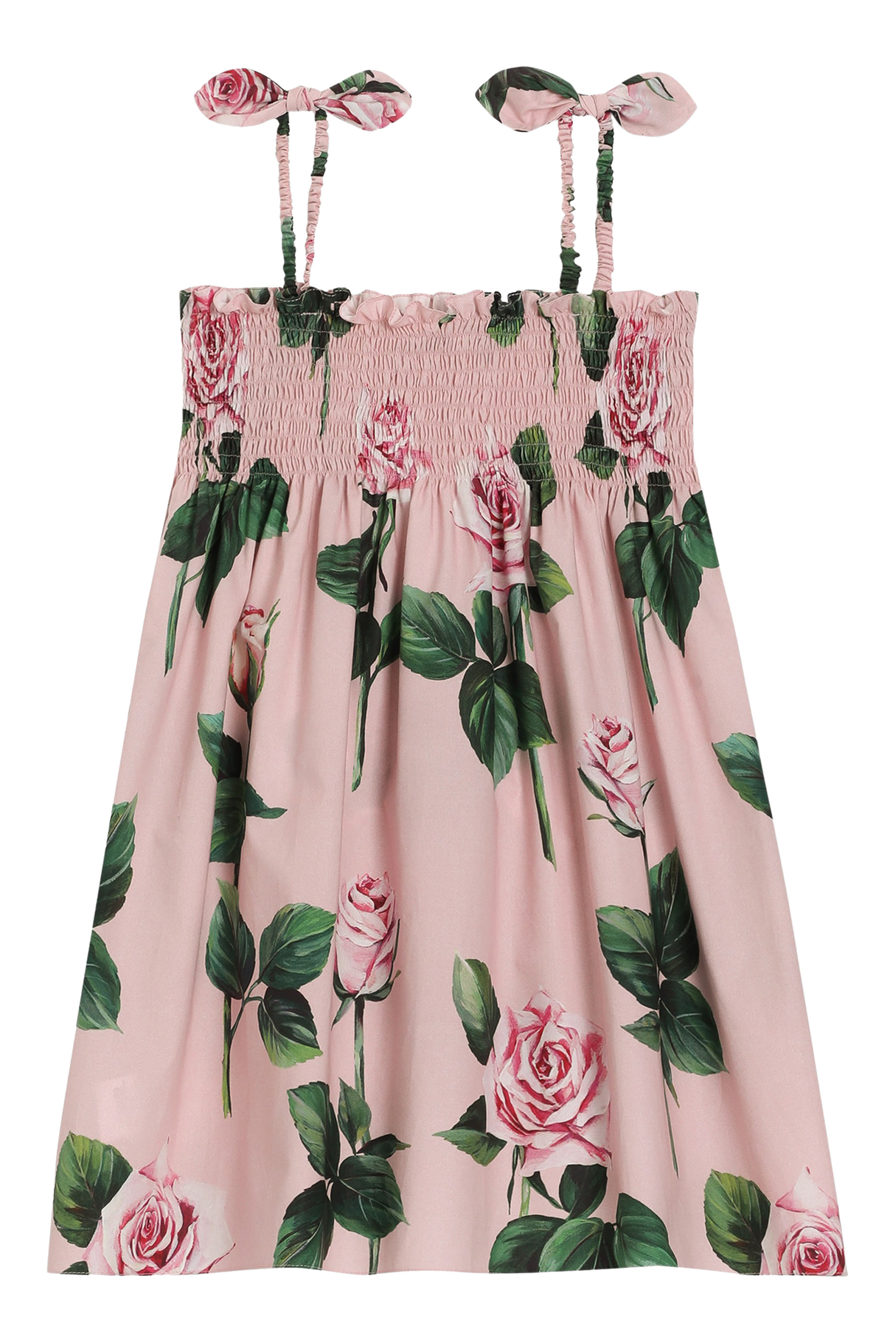 فستان بطبعة زهور بوبلين للأطفال