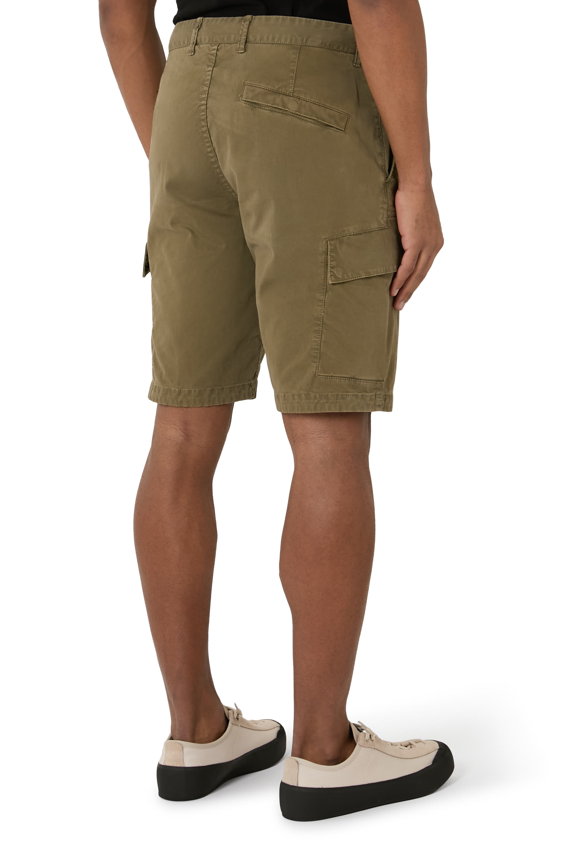 Old Effect Asymmetrical Seams Cargo Shorts