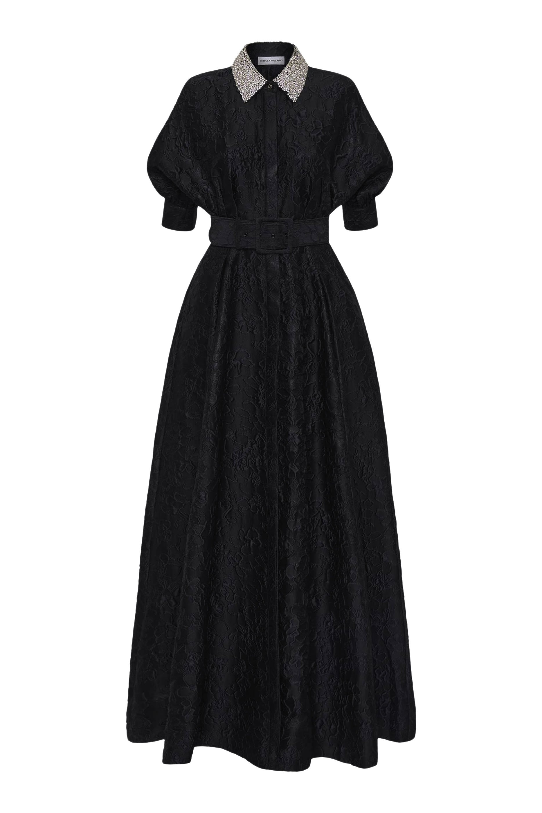 فستان سهرة استير بأكمام قصيرة