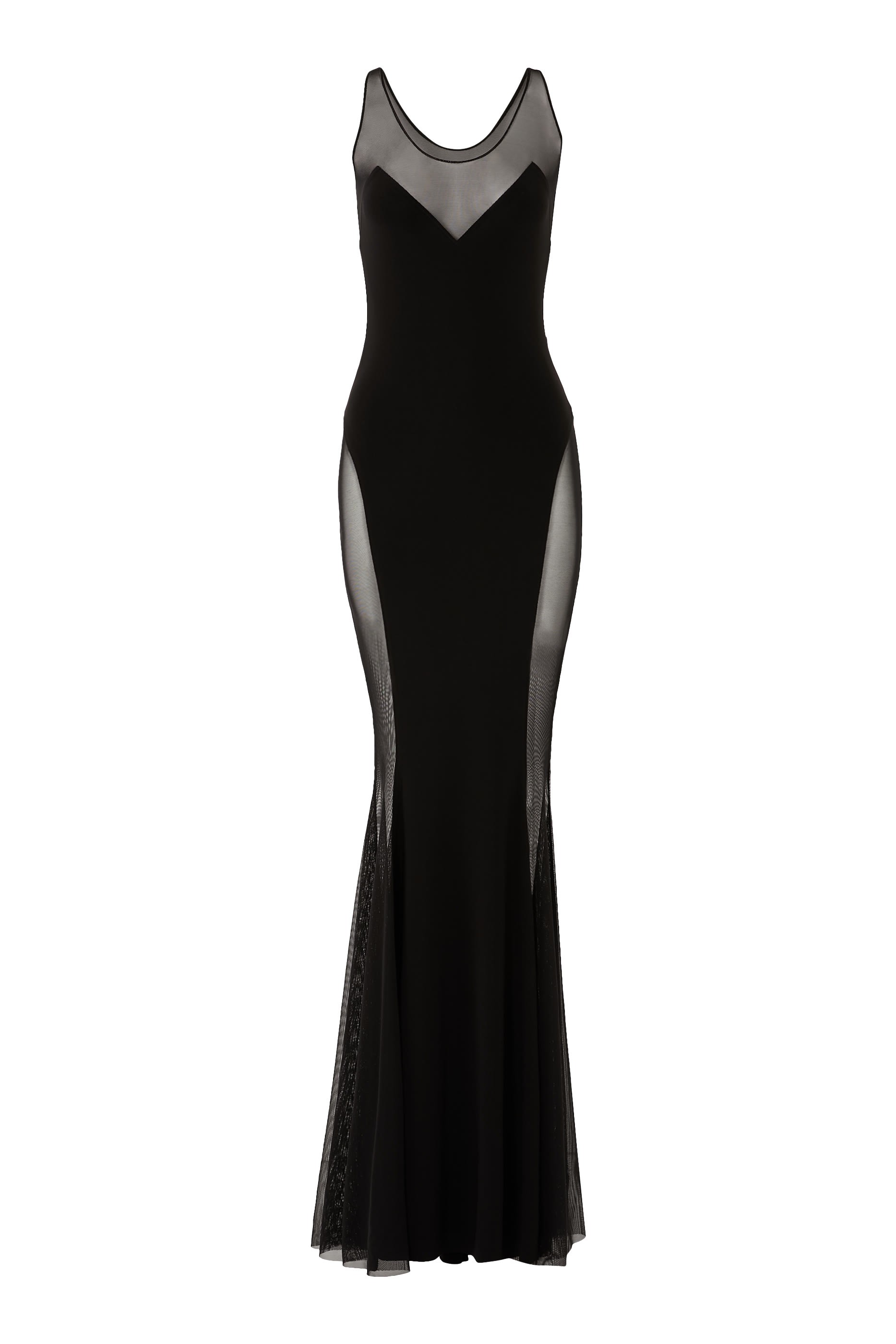 فستان سهرة بلا أكمام بقصة ذيل السمكة