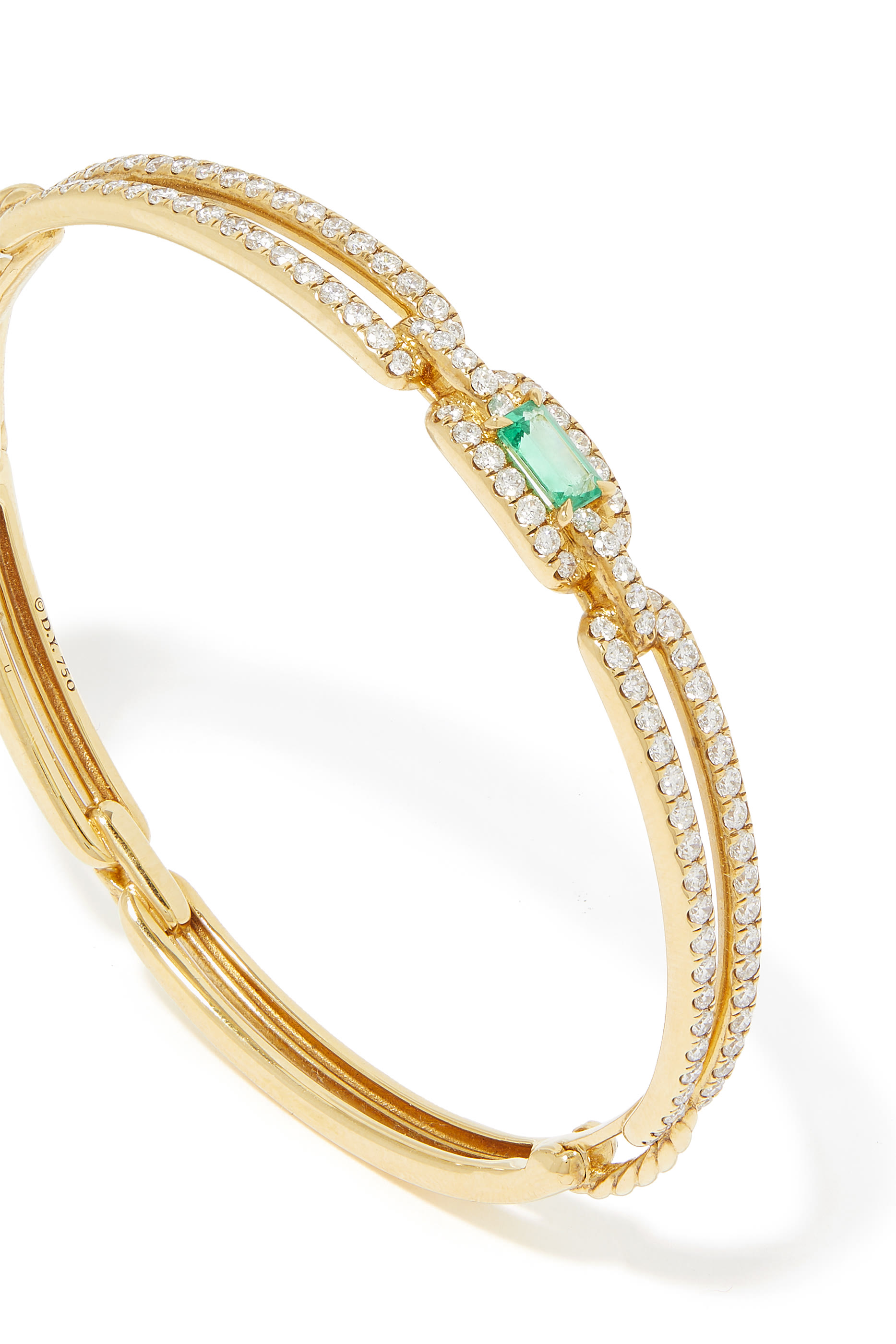 سوار ستاكس بحلقة متصلة واحدة مرصعة بالزمرد