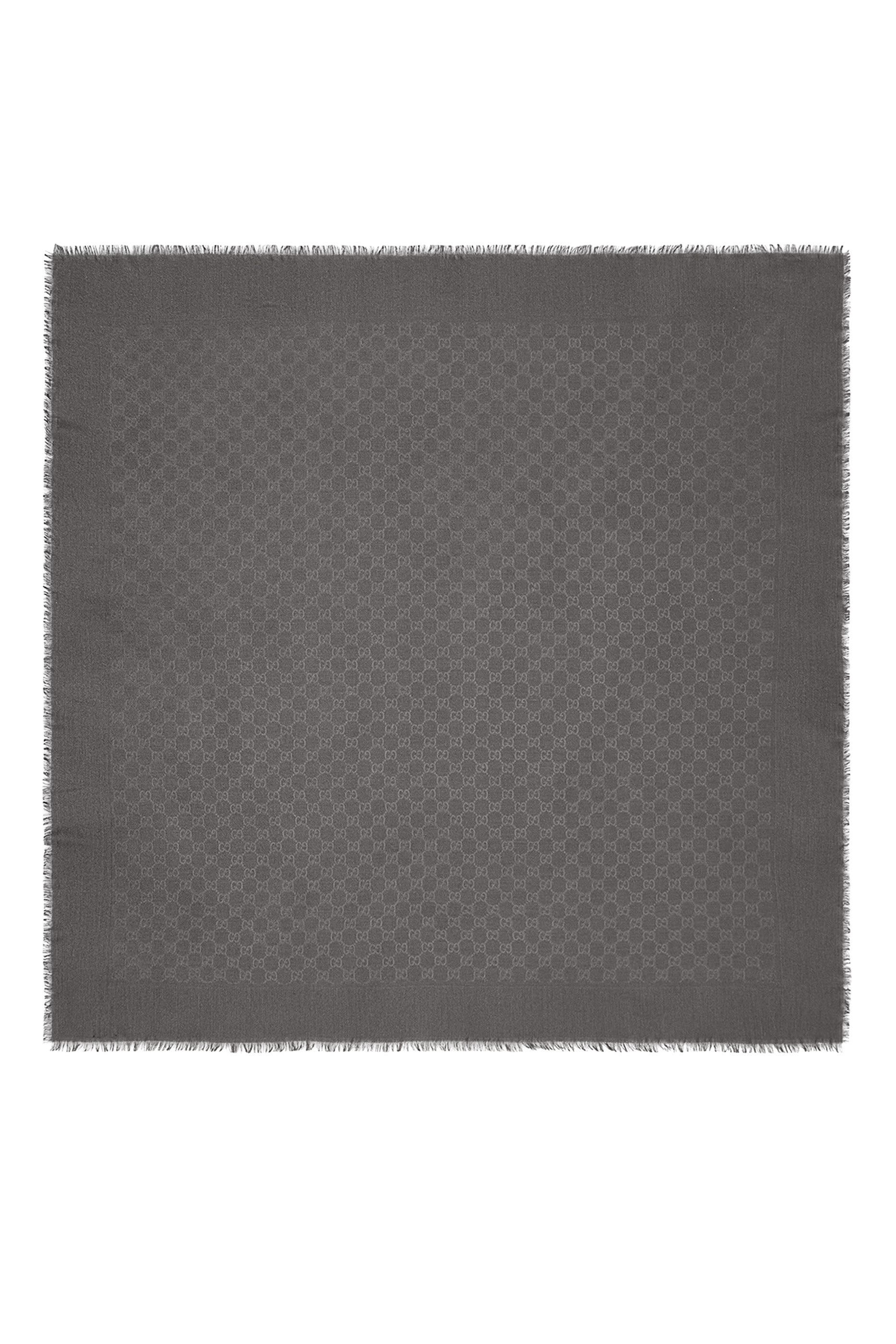 وشاح صوف وحرير جاكار بنقشة حرفي شعار الماركة