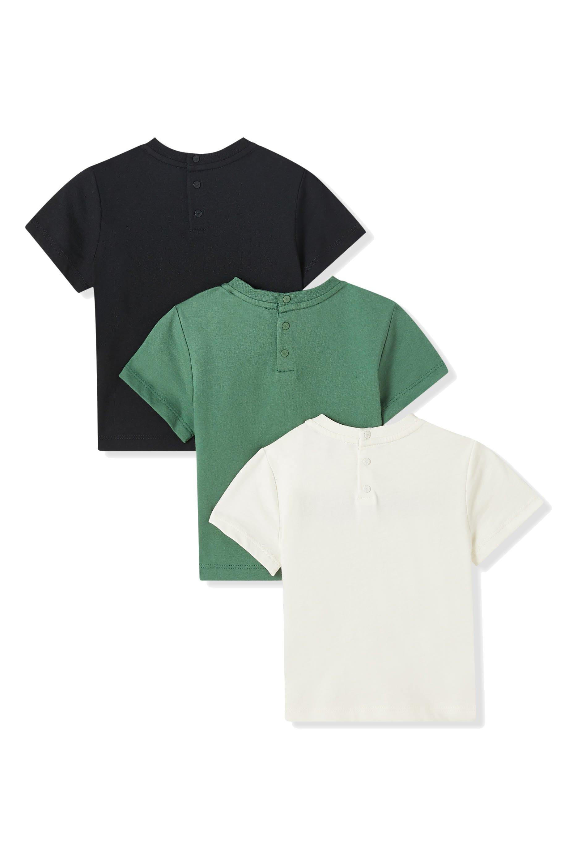 طقم تيشيرت بشعار الماركة للأطفال، ثلاث قطع