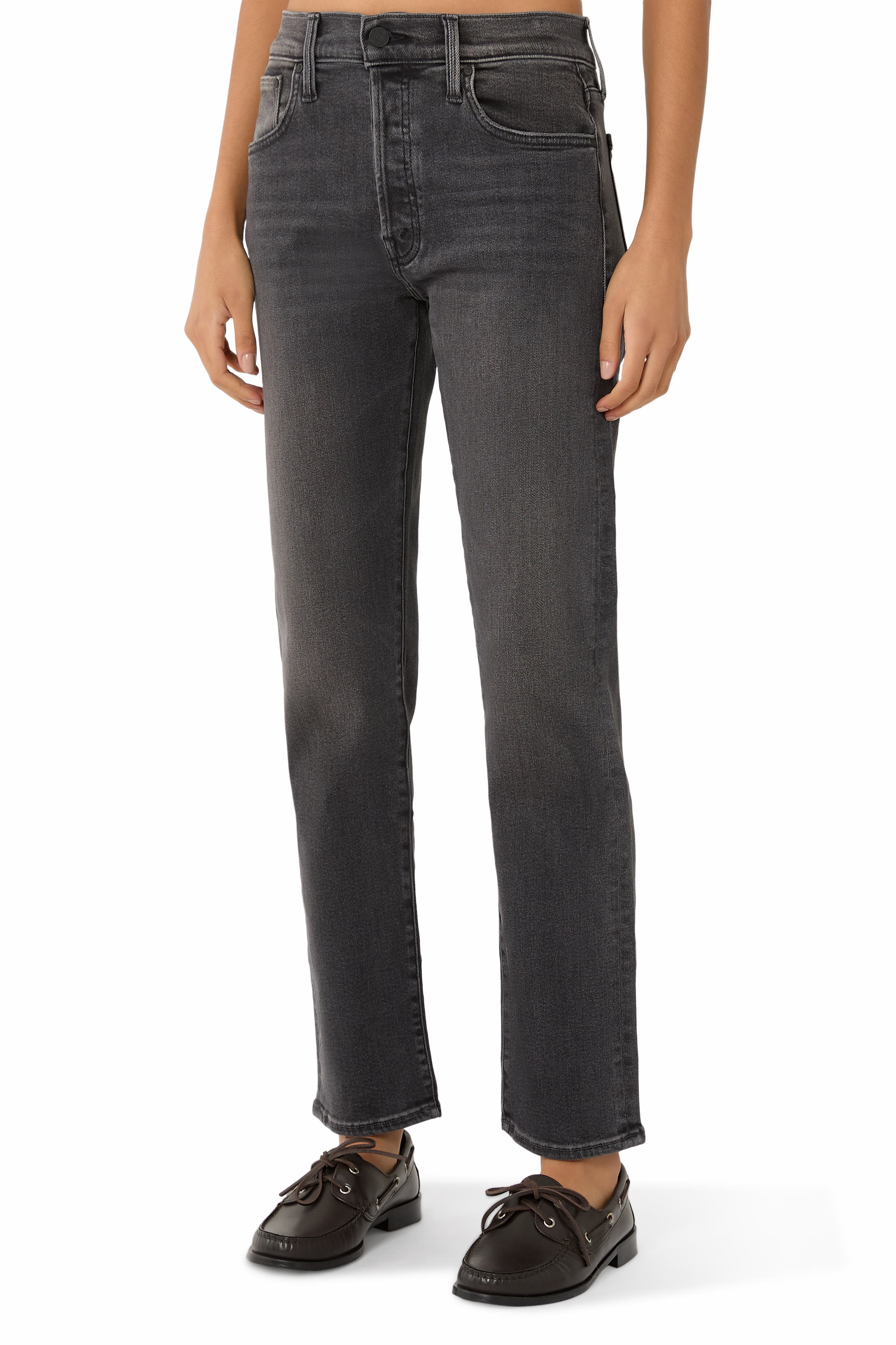 بنطال جينز هايكر هوفر بخصر متوسط الارتفاع