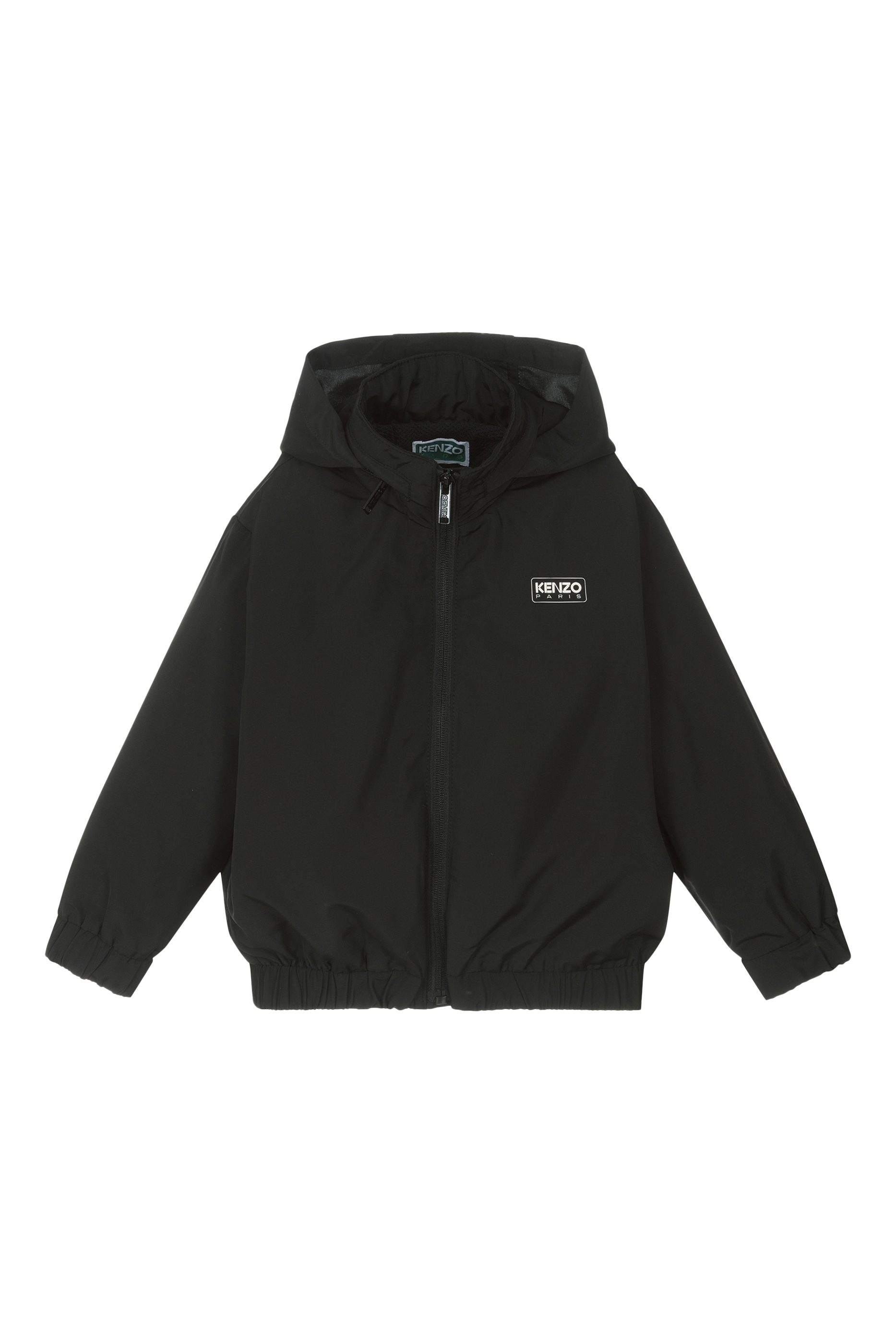 جاكيت بنقشة شعار الماركة قماش مقاوم للرياح للأطفال