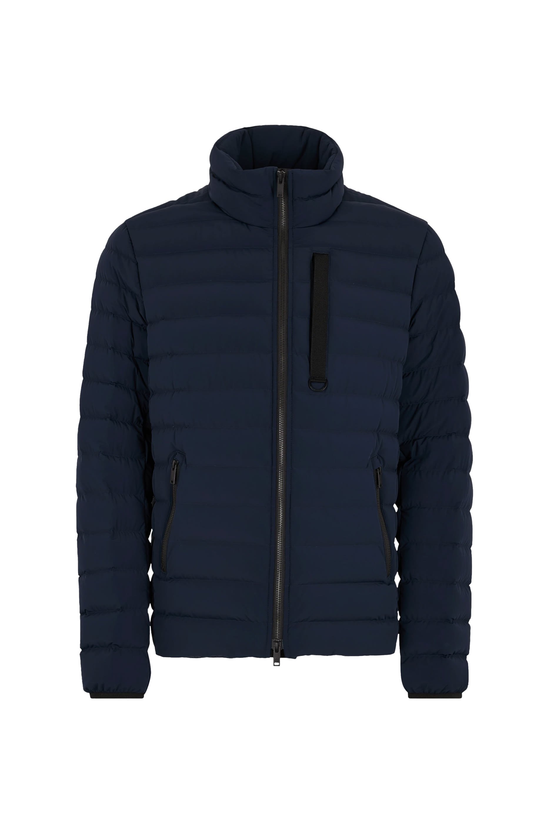 جاكيت بتصميم مبطن بزغب مزين برقعة شعار الماركة