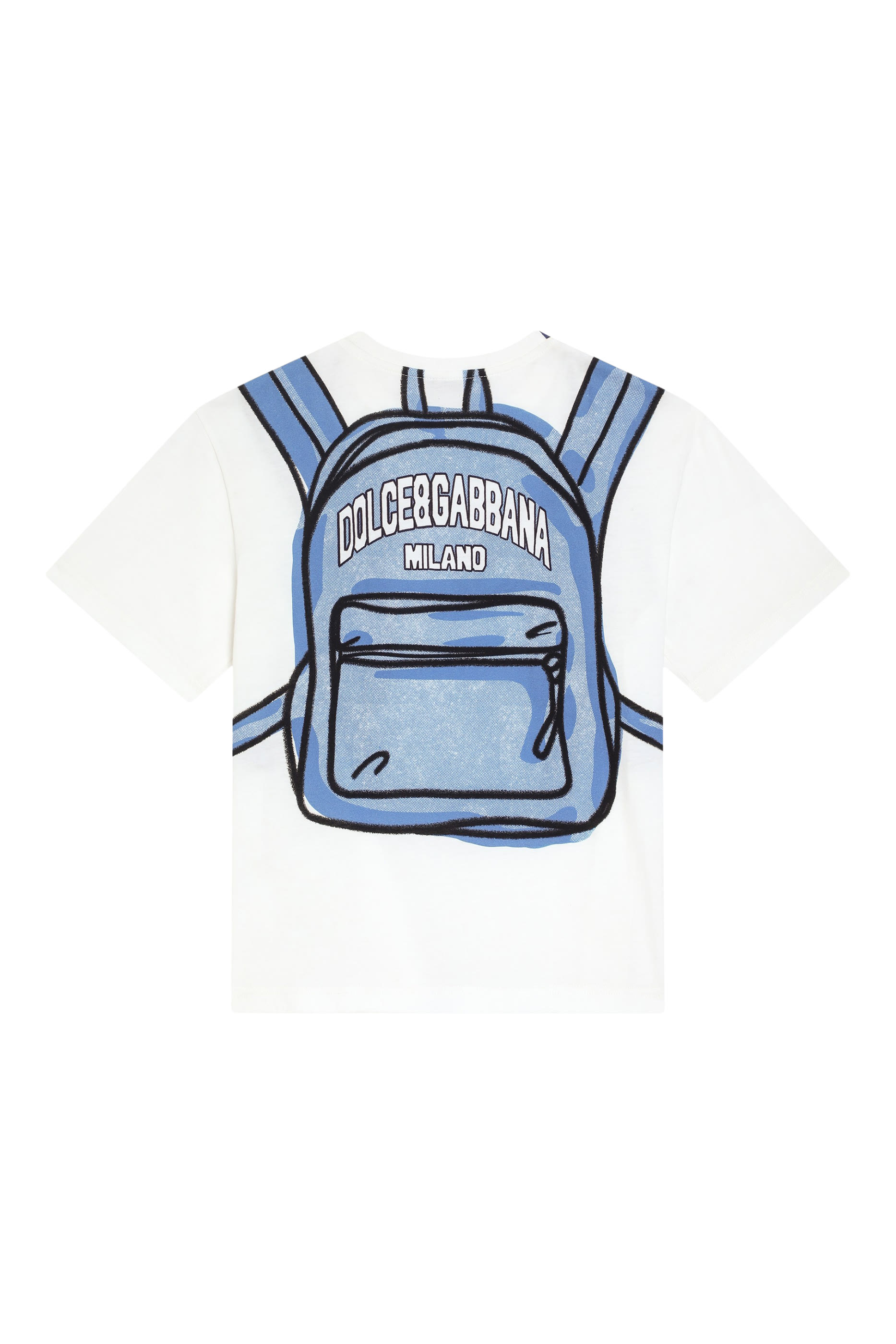 تيشيرت بطبعة حقيبة ظهر قطن للأطفال