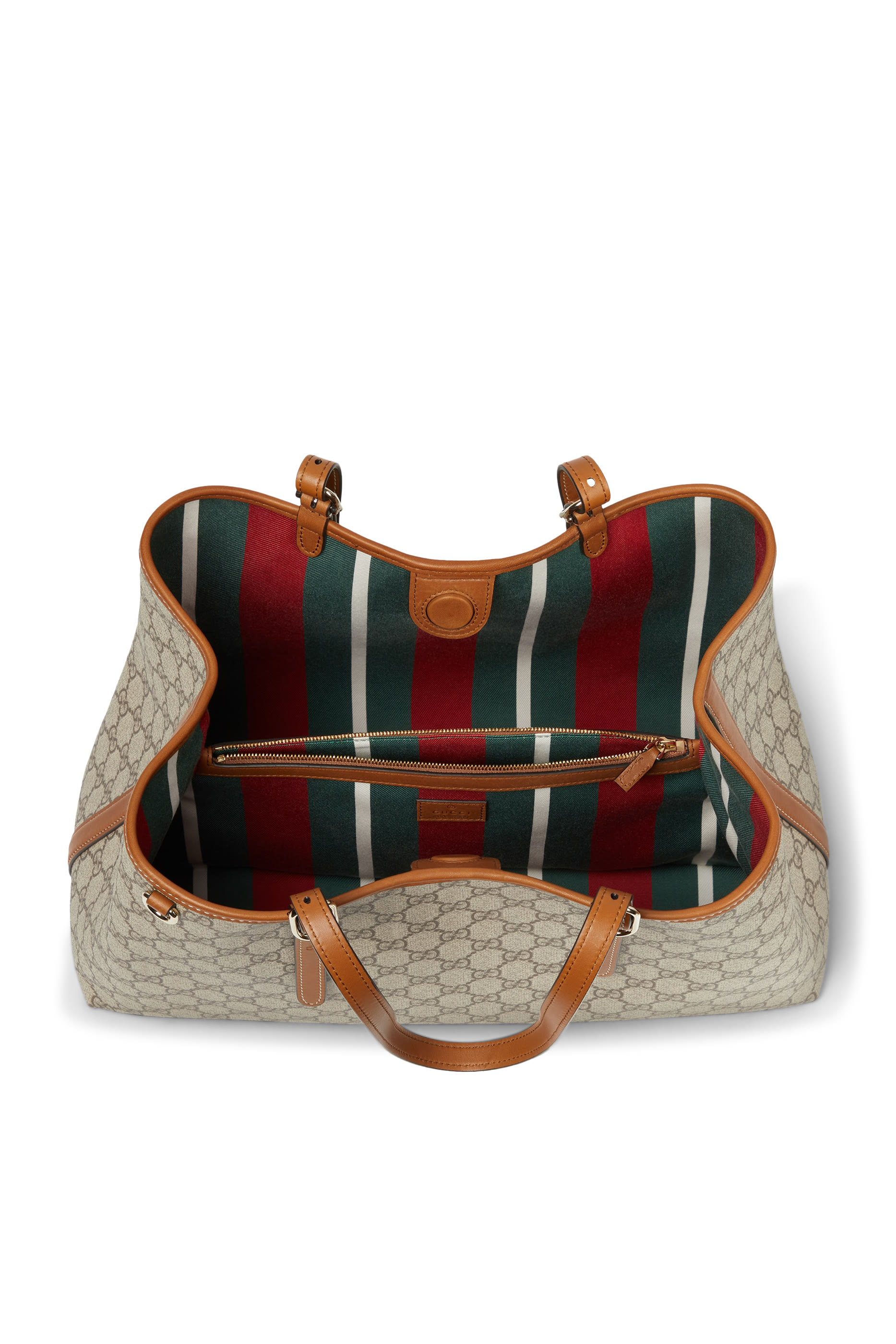 حقيبة يد متوسطة بنقشة حرفي شعار الماركة