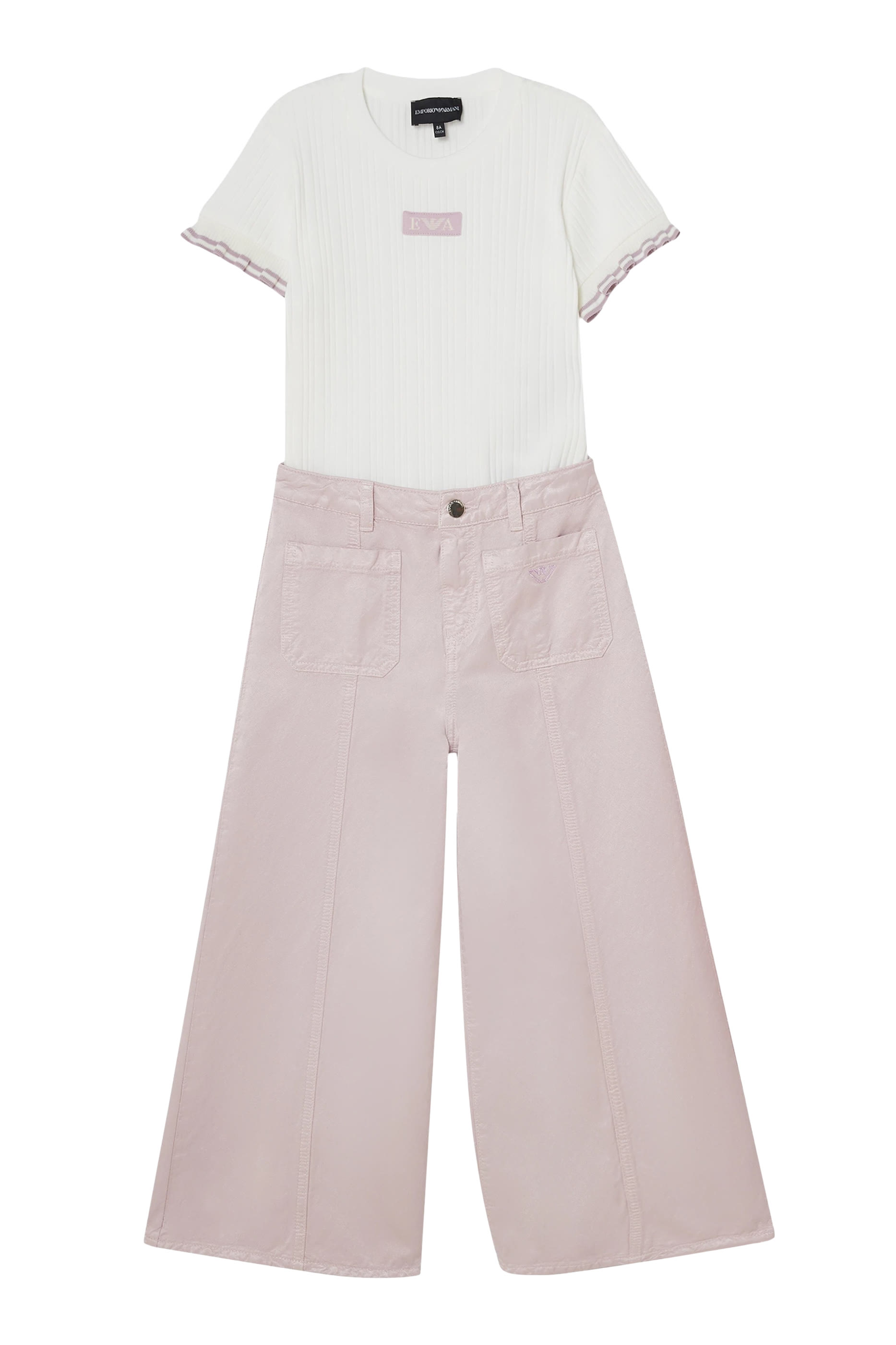 سترة نسيج مضلع بشعار الماركة للأطفال