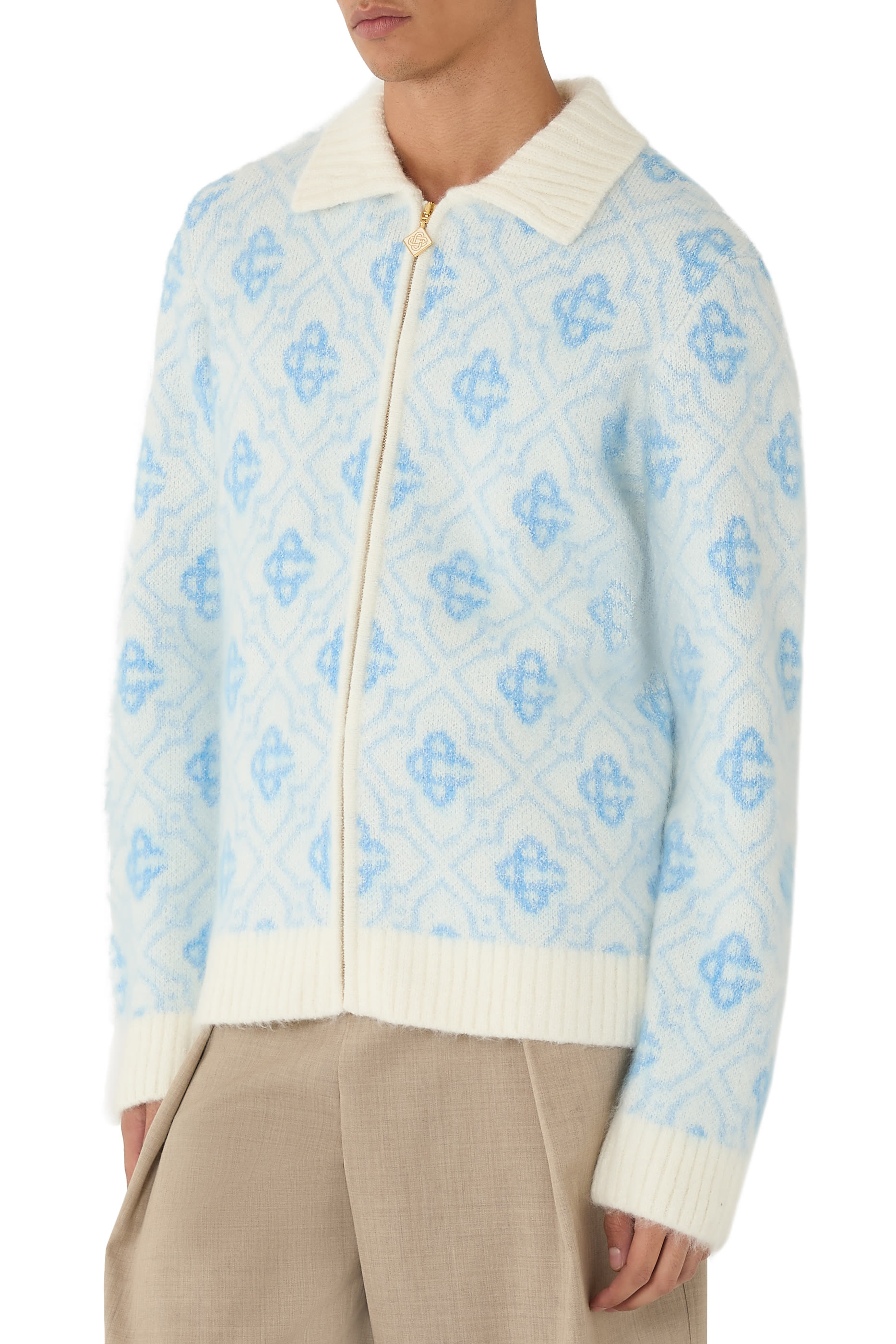 Monogram Mohair Zip Jumper 