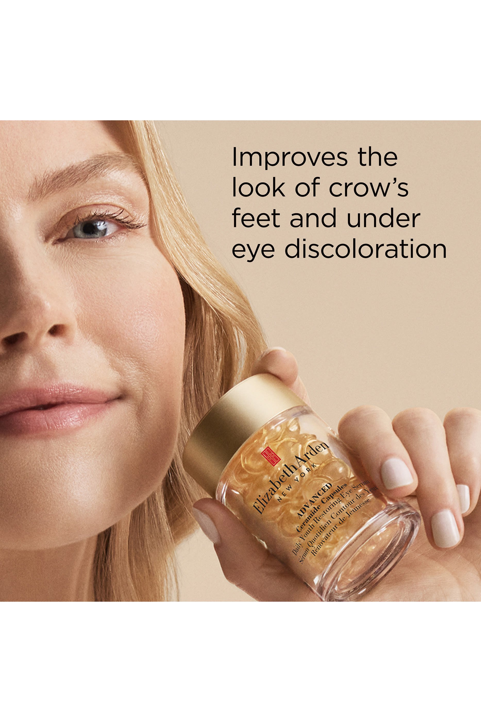 كبسولات سيراميد متطورة بسيروم يومي لاستعادة شباب بشرة العين، 60 كبسولة