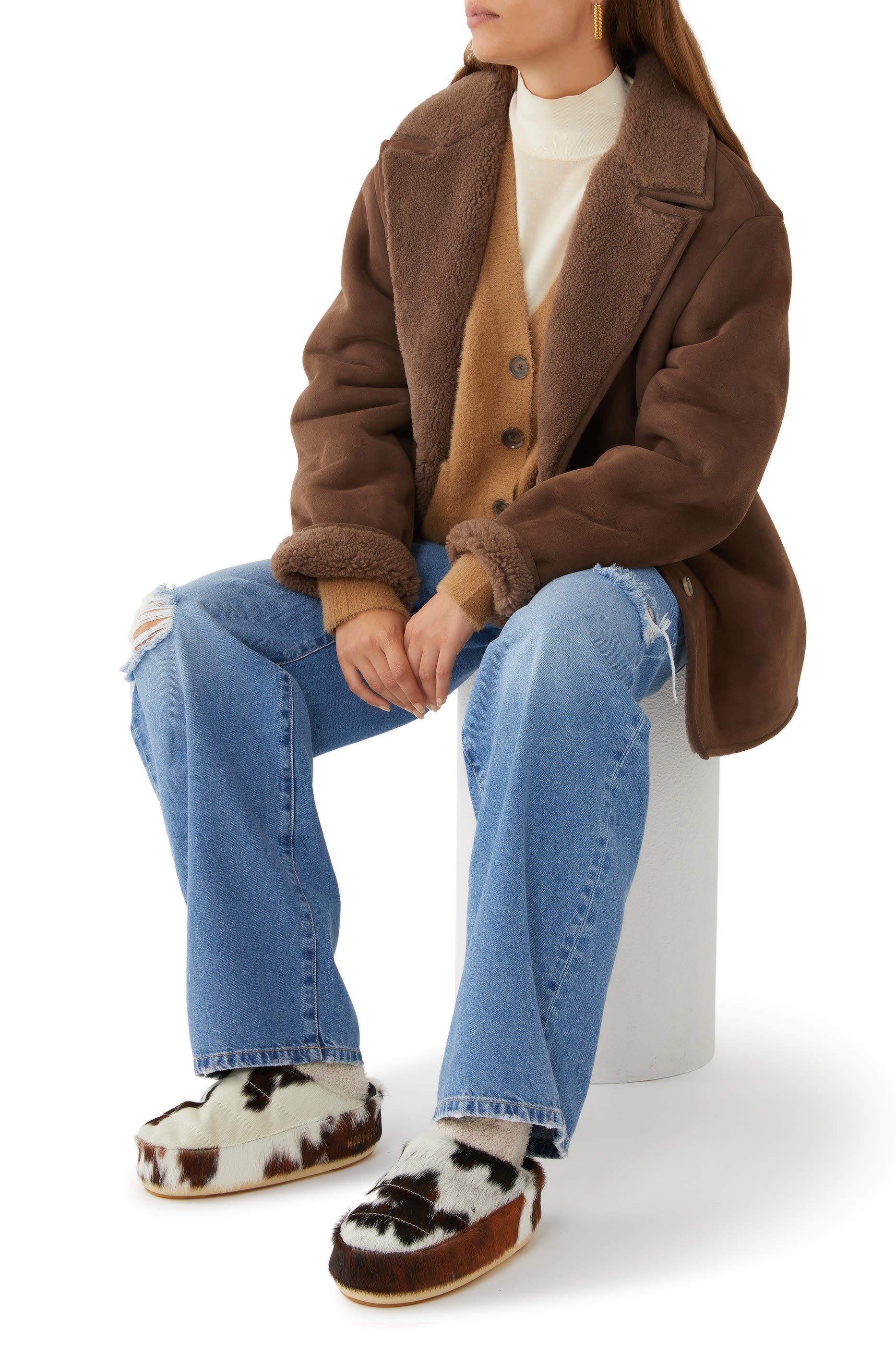 حذاء مفتوح من الخلف بلا أربطة شعر مهر