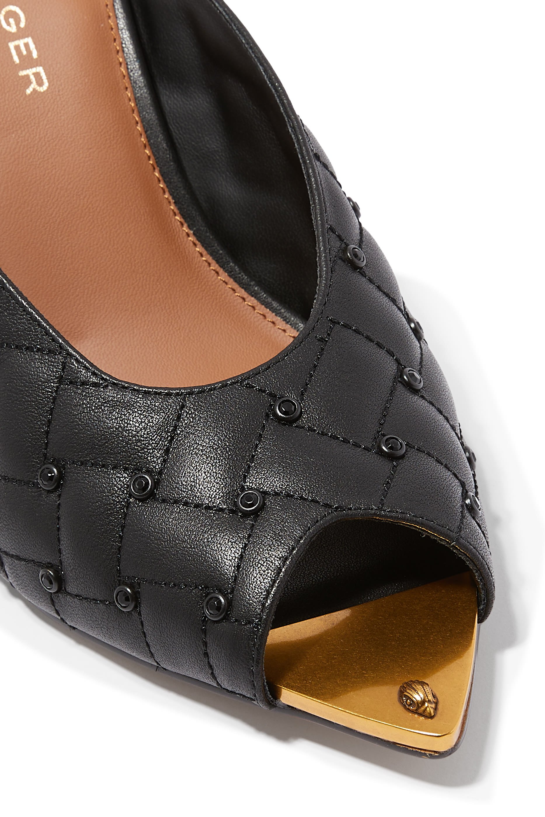 حذاء ريجنت 84 مفتوح من الخلف بكعب ومقدمة مدببة