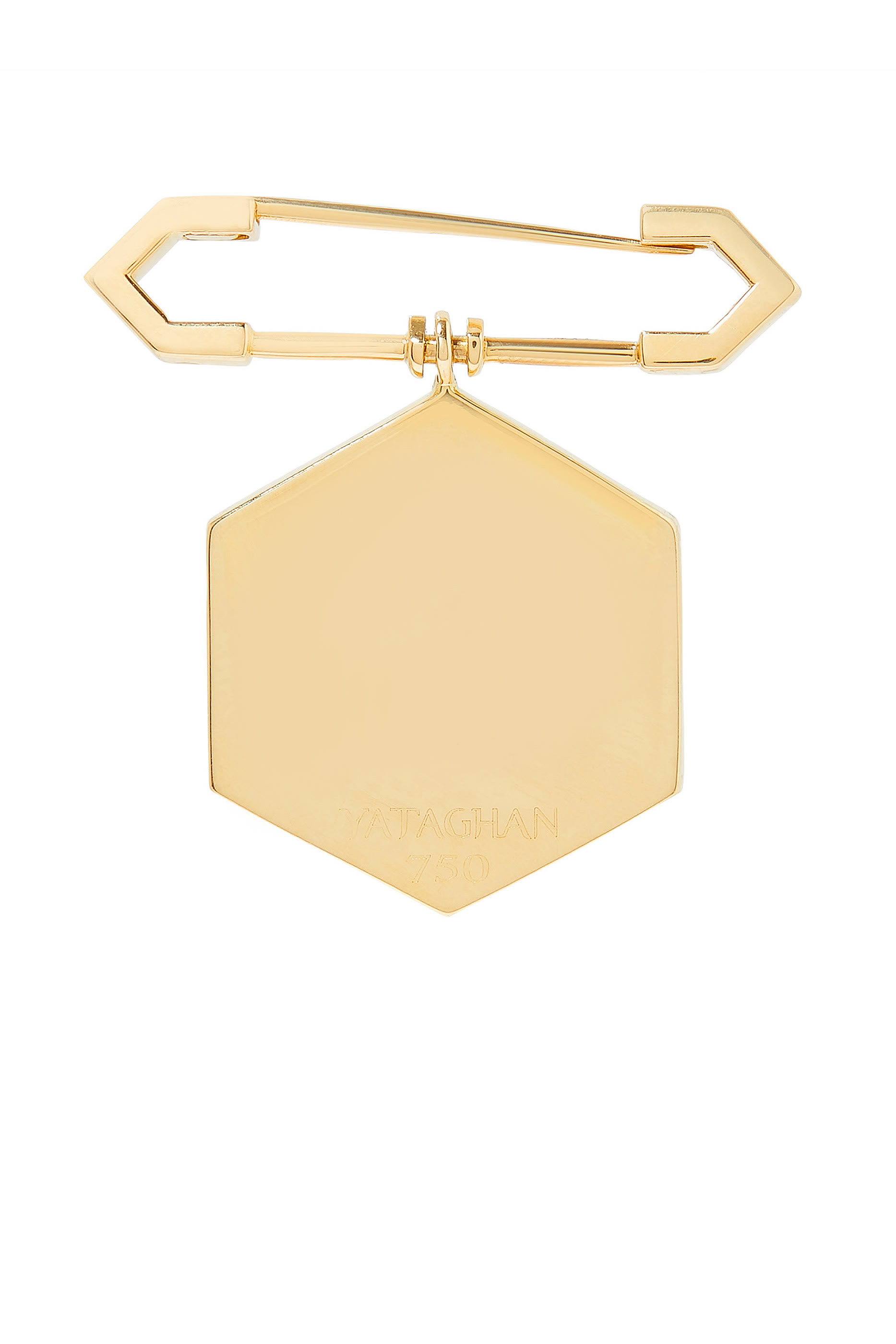 بروش بتصميم آية الكرسي مرصع بالماس ذهب عيار 18