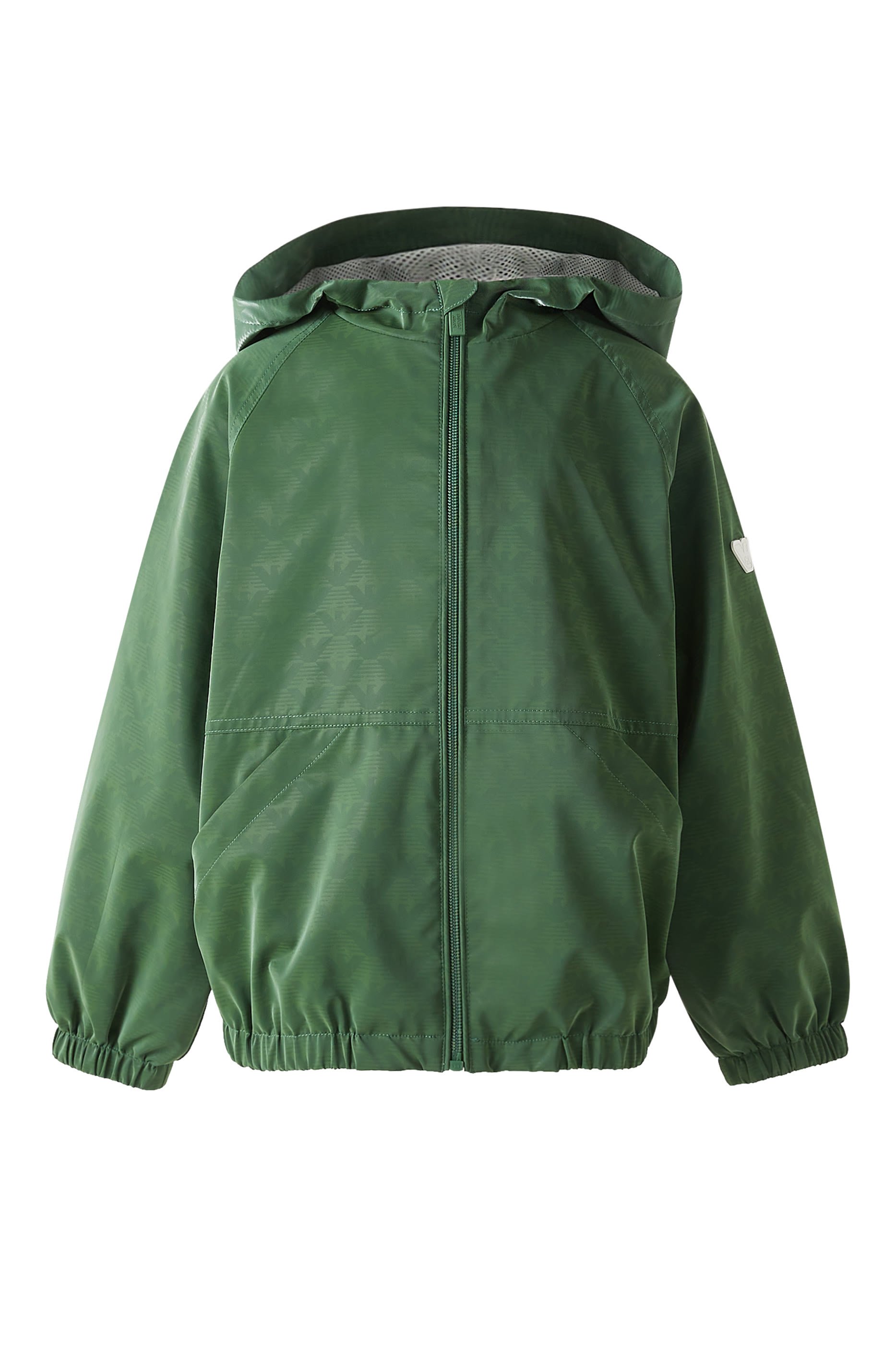 جاكيت بغطاء رأس بشعار الماركة للأطفال