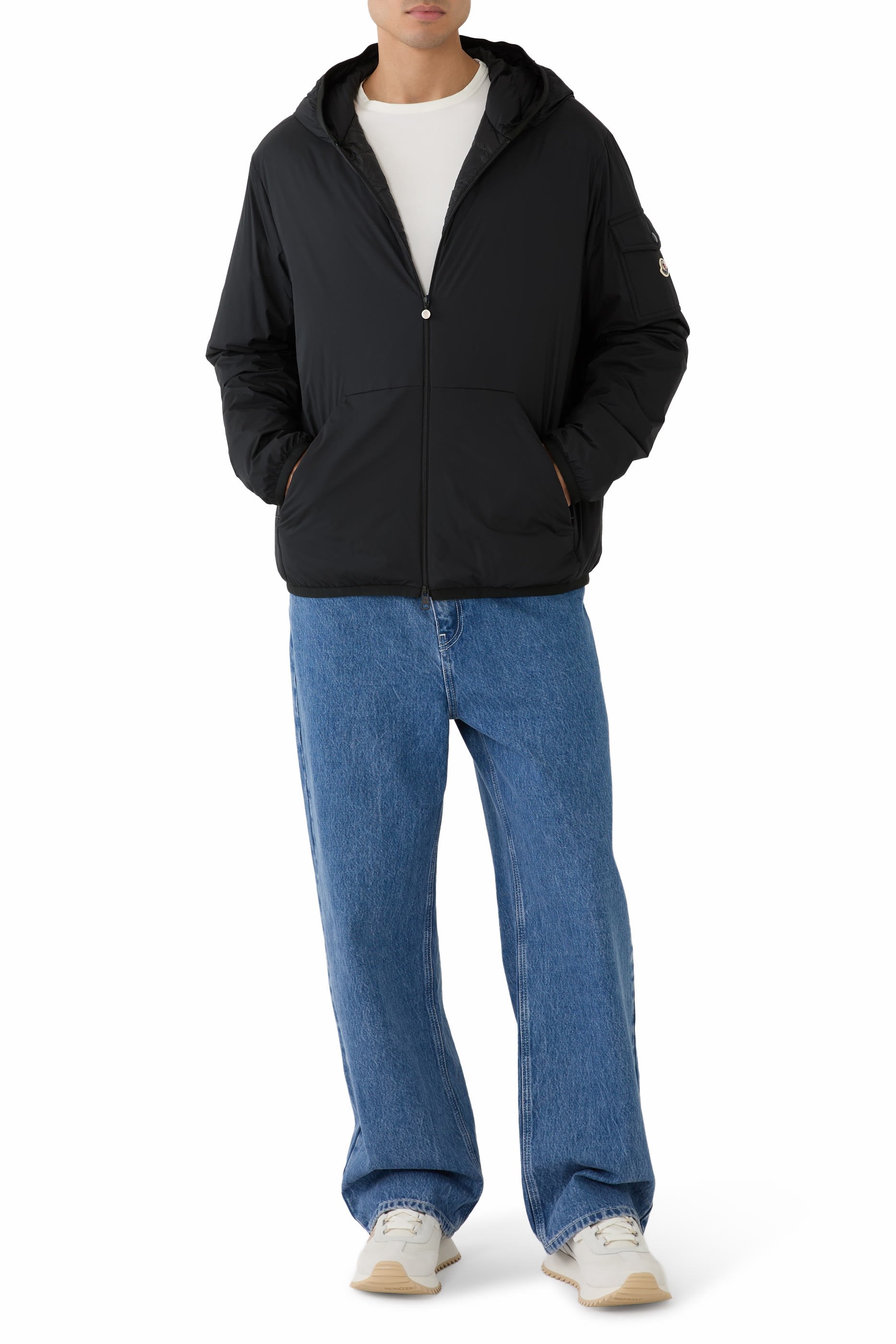 جاكيت مونتينار قصير بغطاء رأس وتصميم مبطن بالزغب