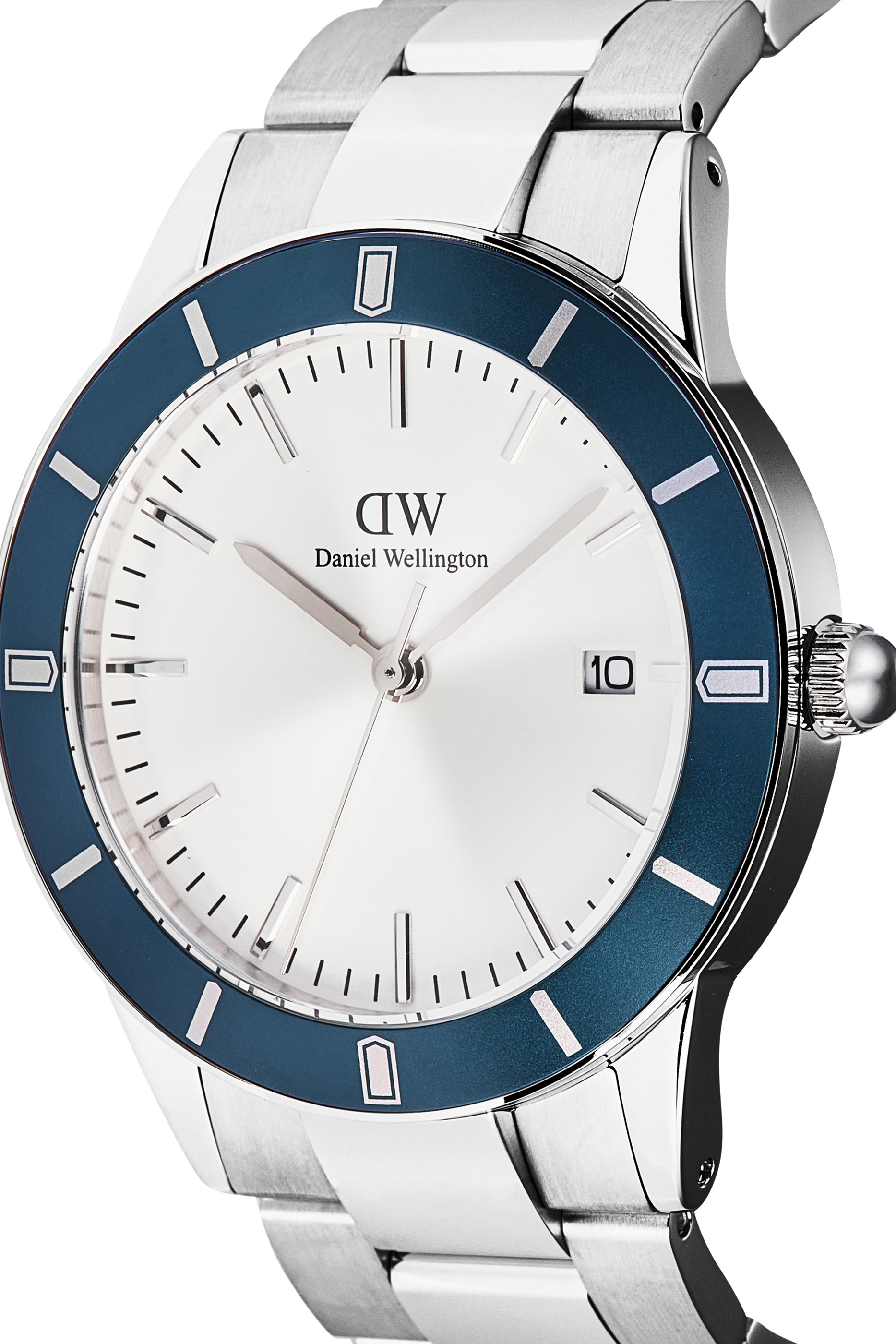 ساعة ايكونيك باراديجما بسوار بحلقات وقرص أزرق