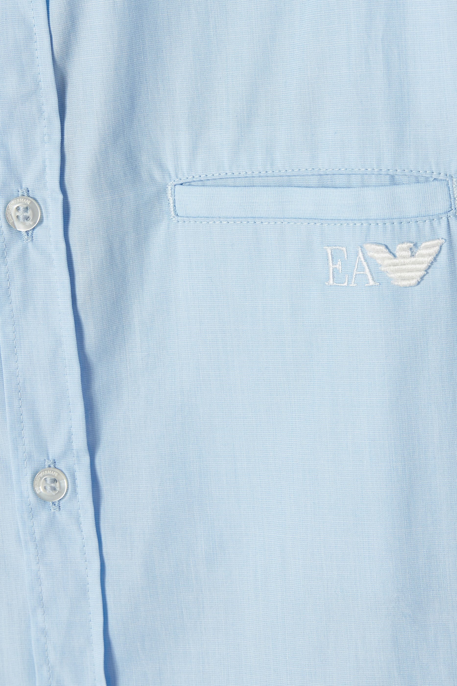 قميص مطرز بشعار الماركة قطن للأطفال