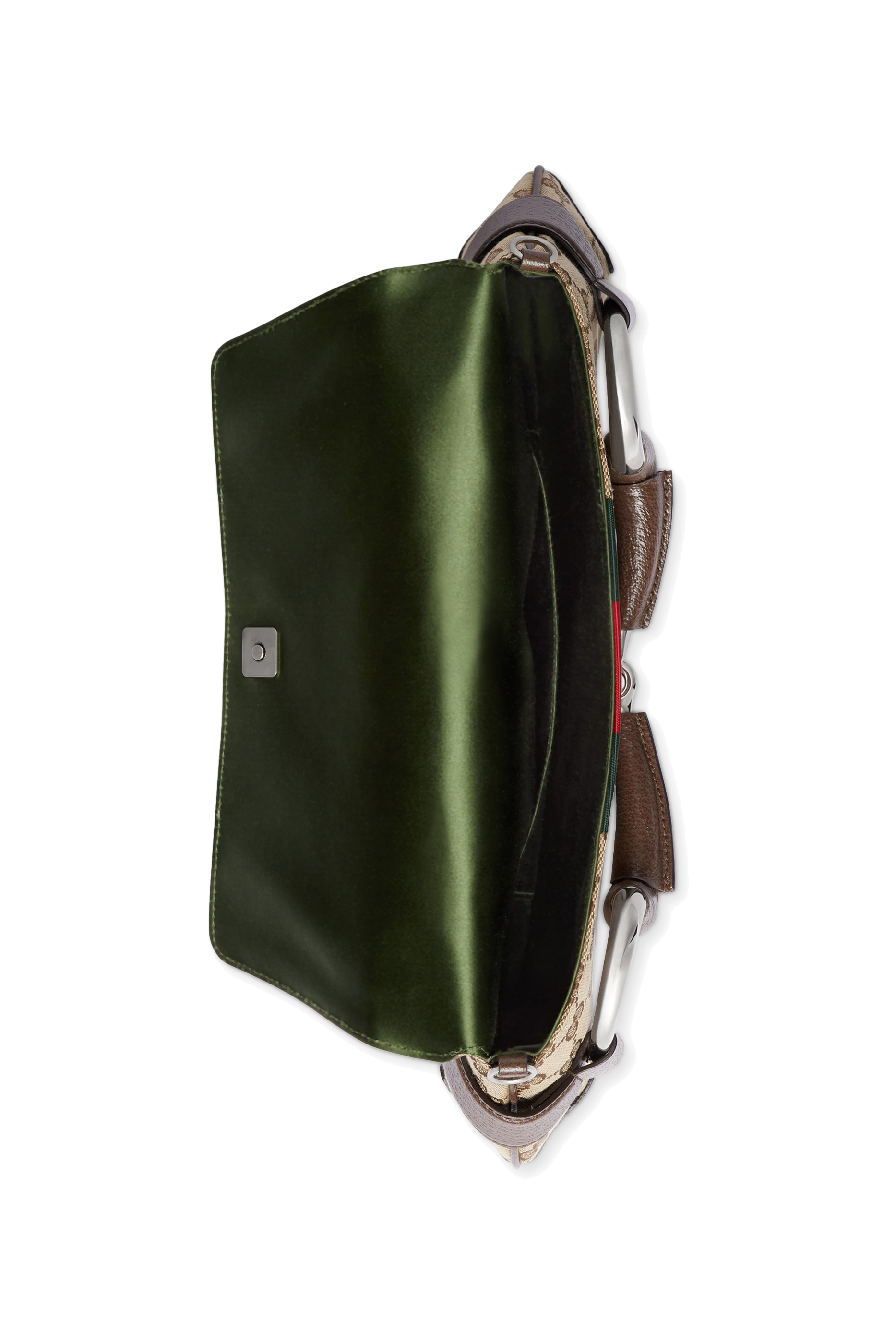 حقيبة كتف متوسطة بسلسلة وحلية لجام الحصان