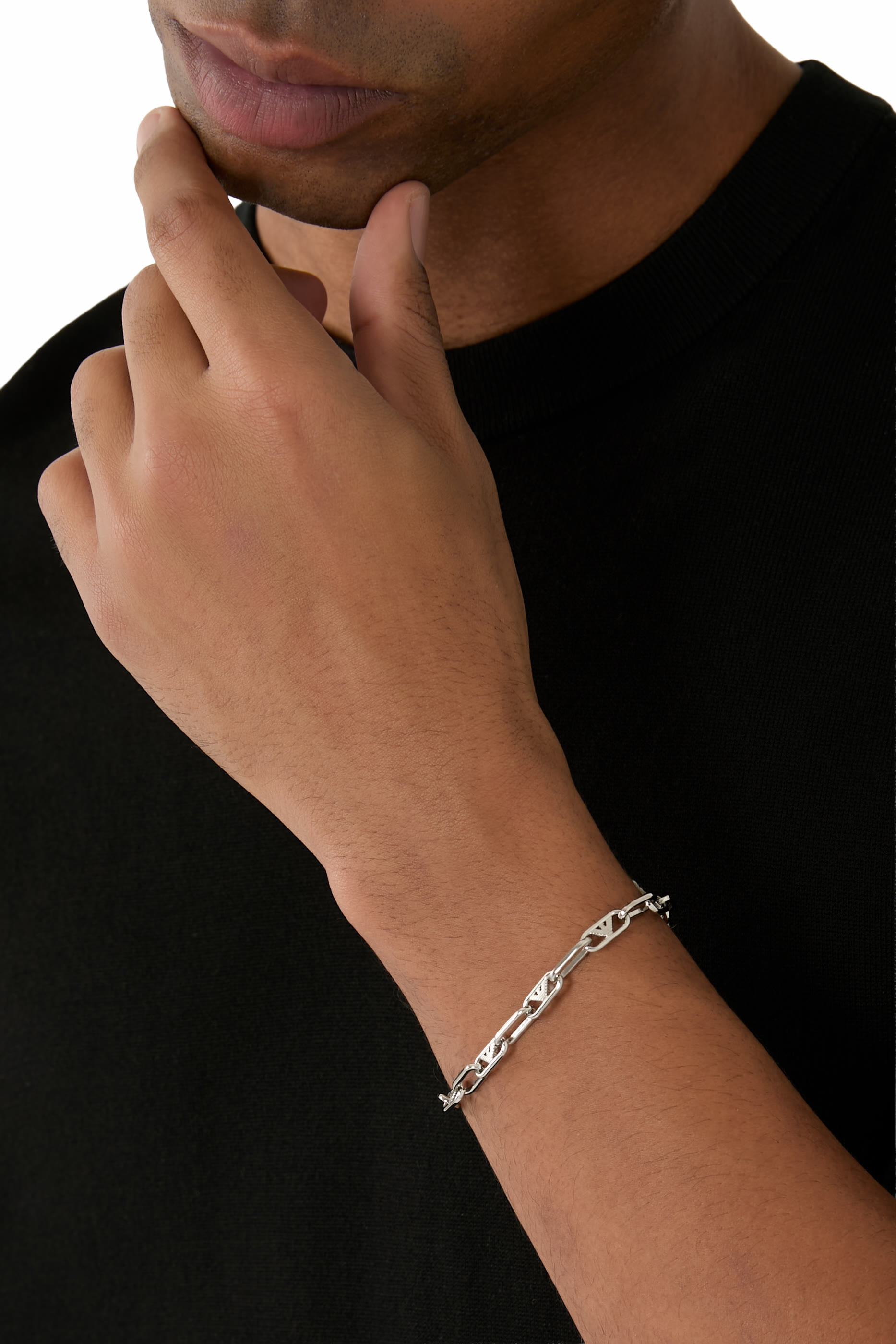 سوار بتصميم سلسلة بحلي شعار الماركة