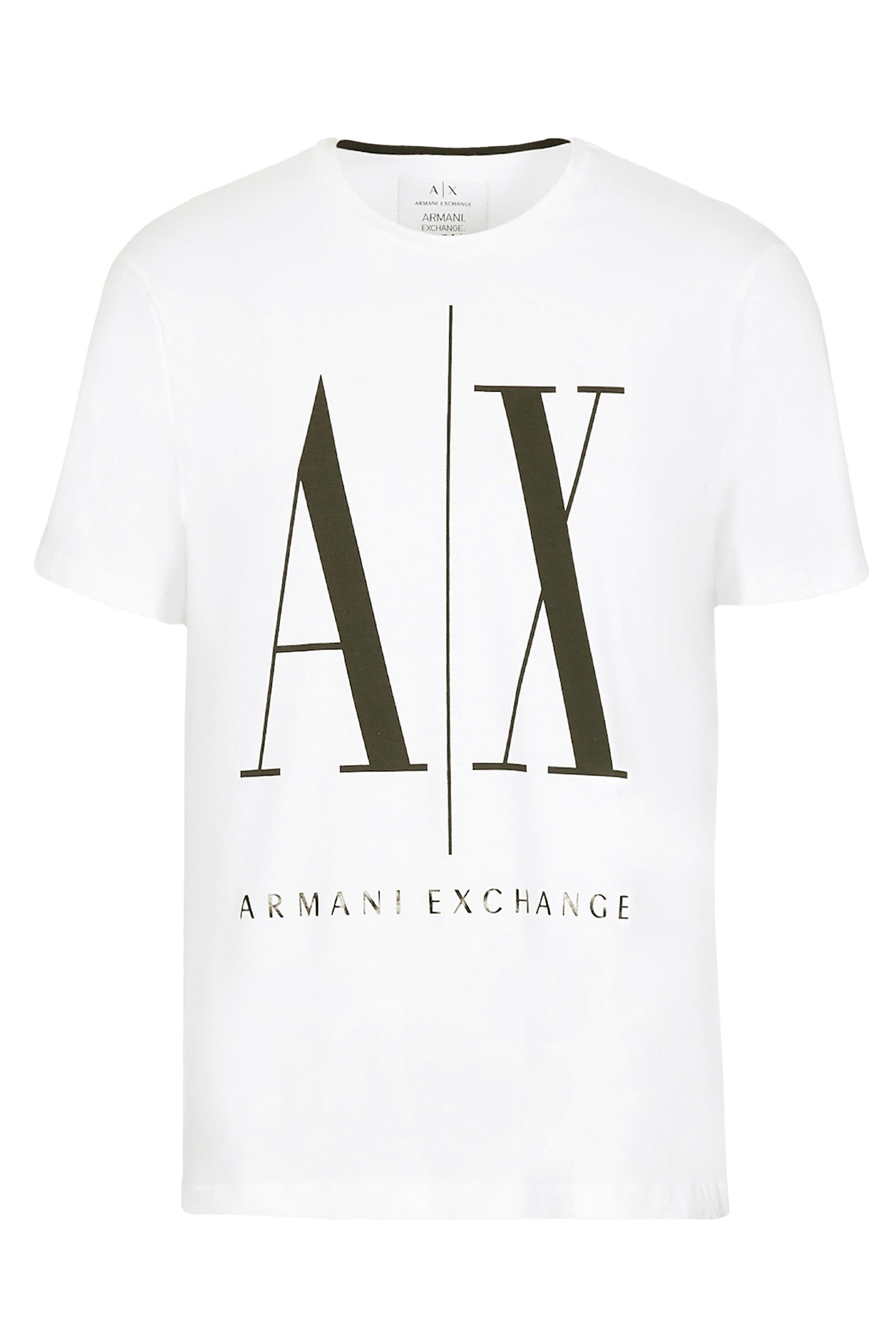 تي شيرت قطن بطبعة كبيرة بشعار الماركة