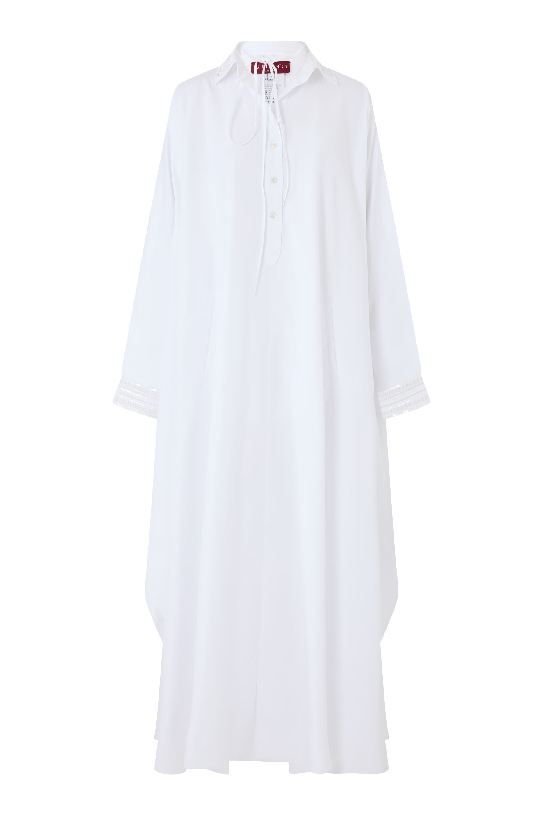 فستان بنقشة بوبلين قطن ثقيل