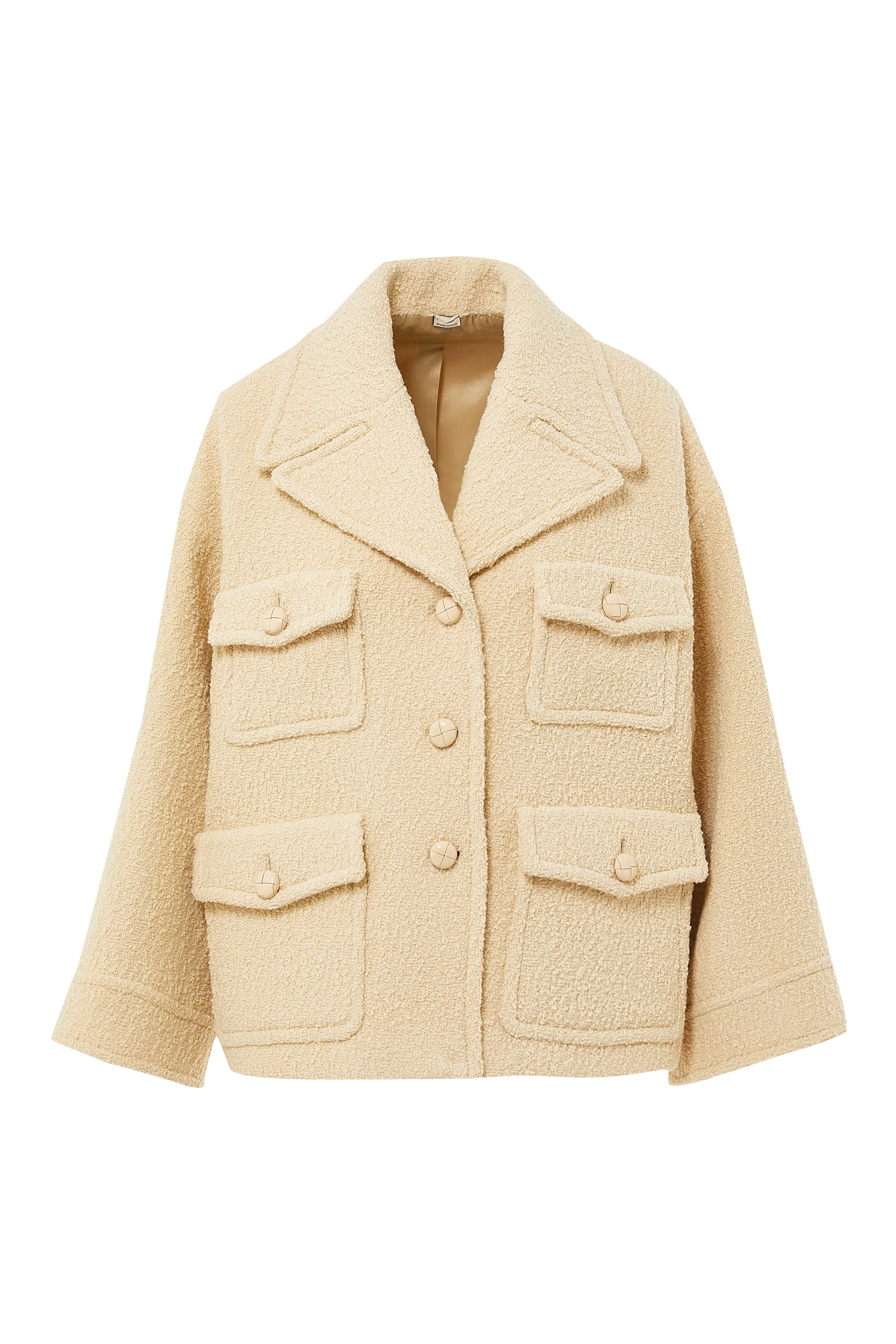 جاكيت تويد بوكليه ناعم