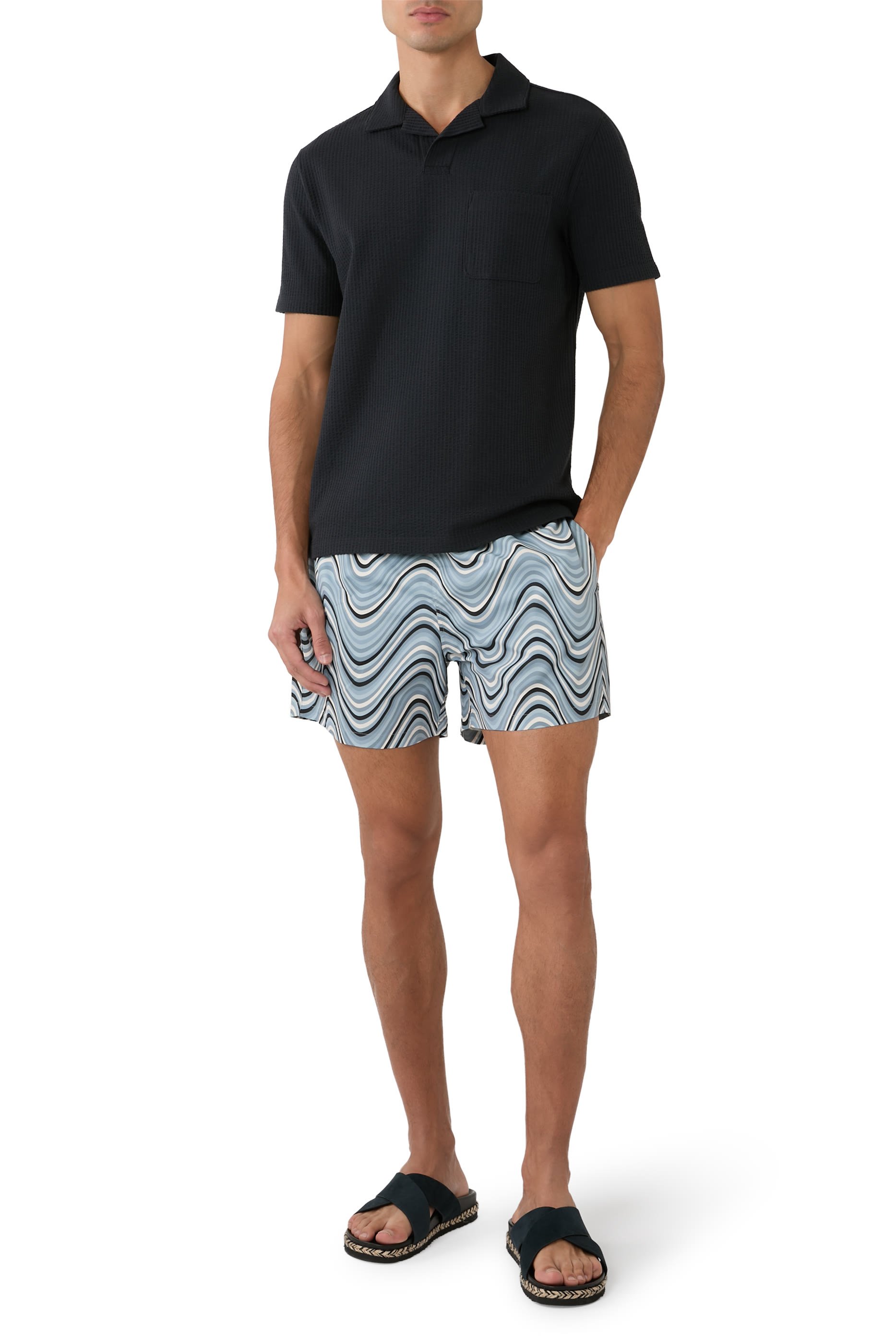 شورت سباحة ريو رياضي بنقشة فيبرا