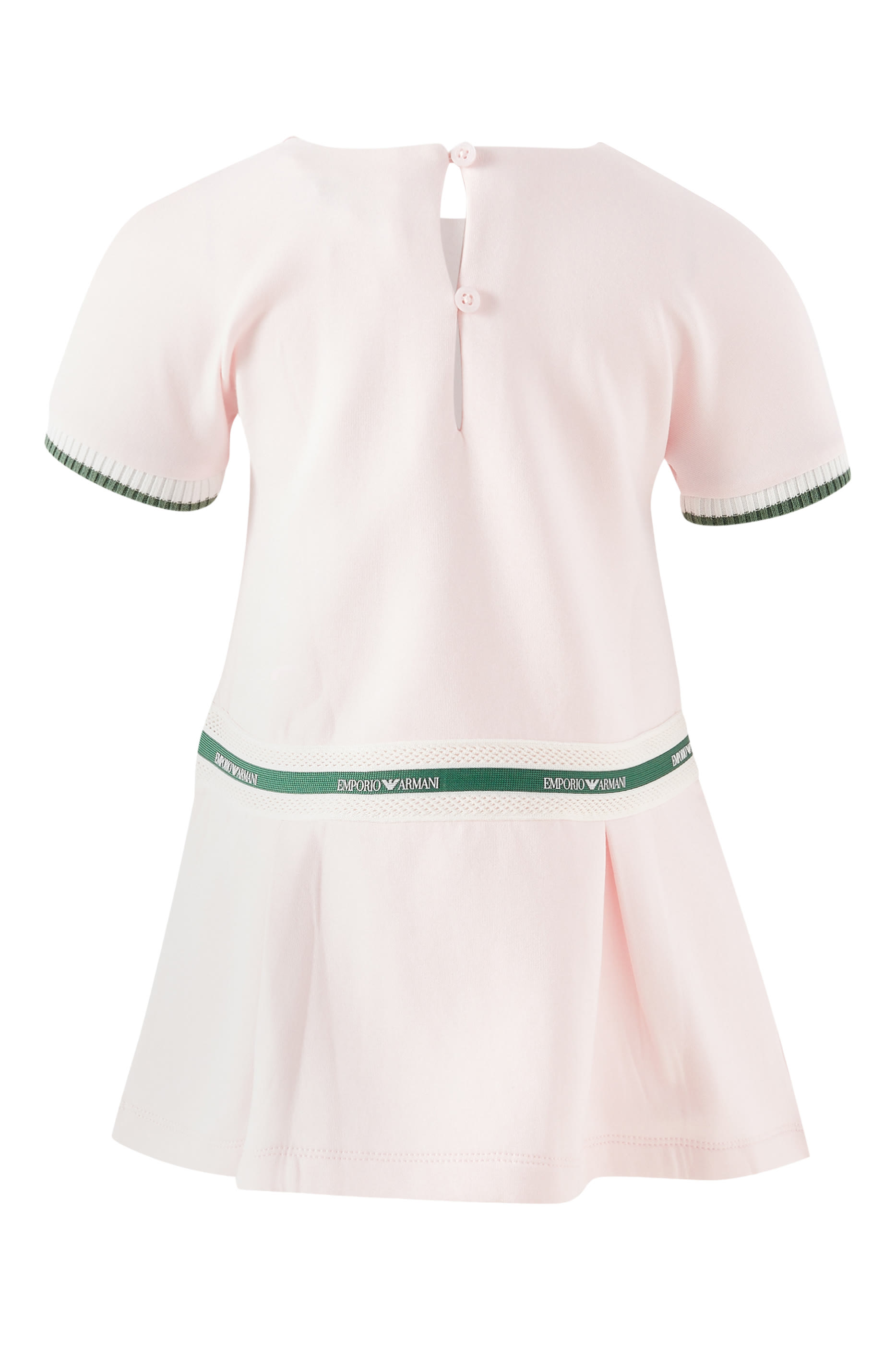 فستان بشريط شعار الماركة للأطفال