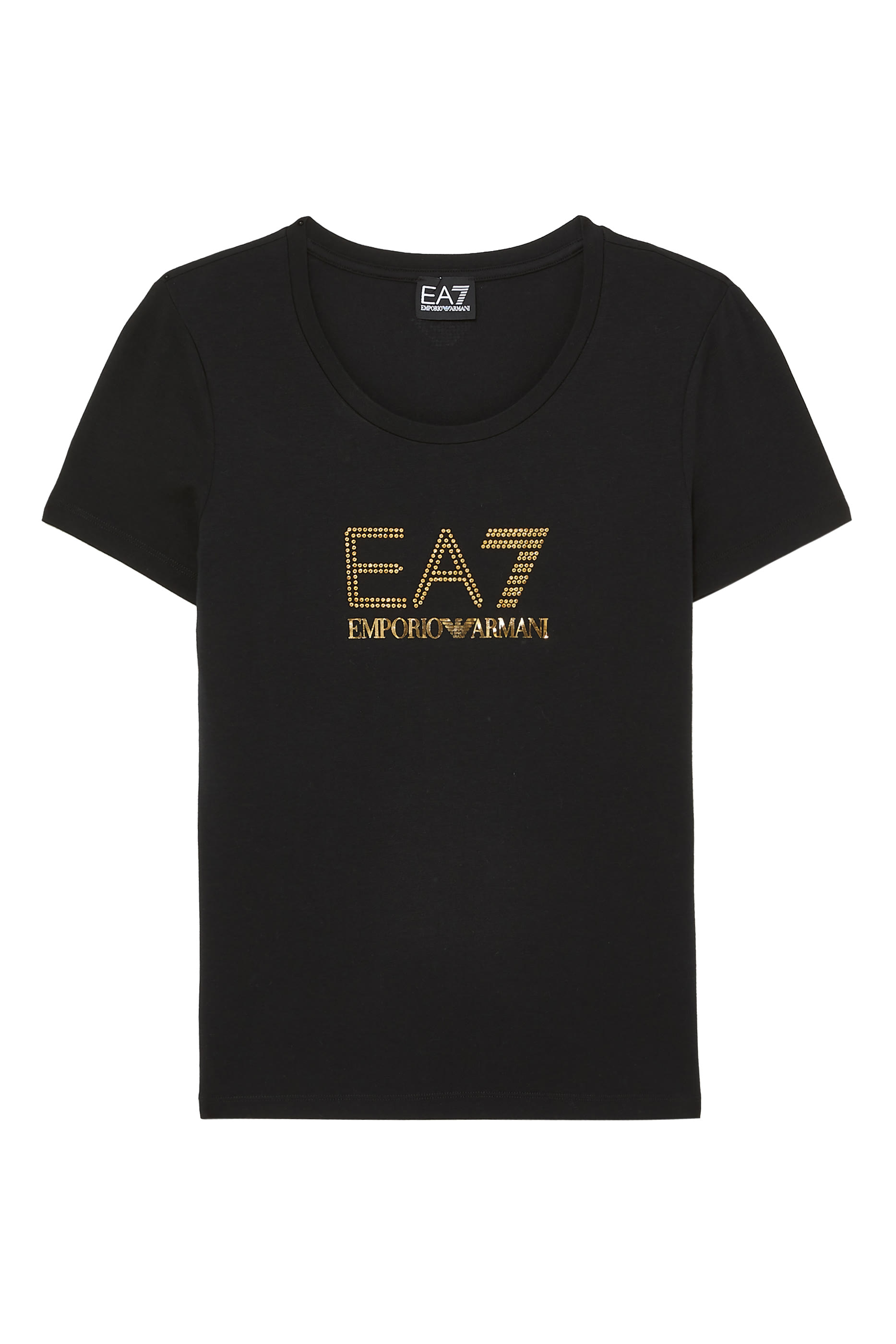 تيشيرت بشعار الماركة المرصع بأحجار الراين