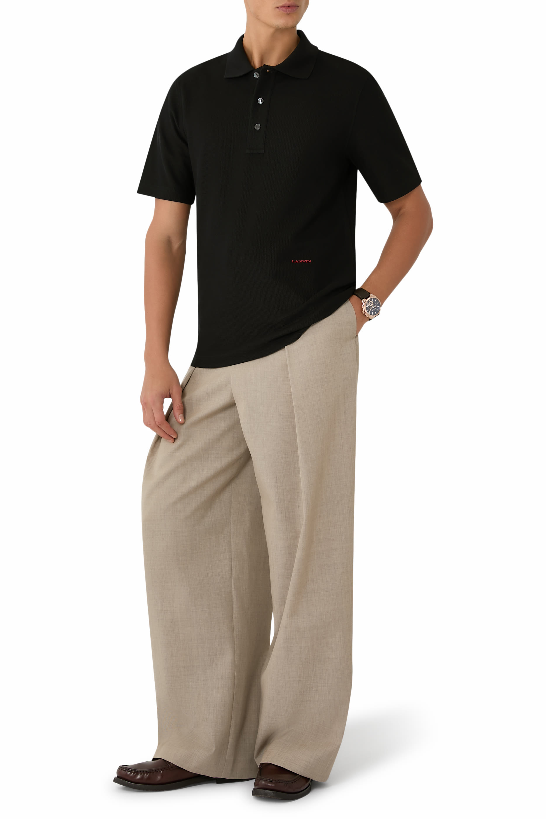 قميص بولو بشعار الماركة