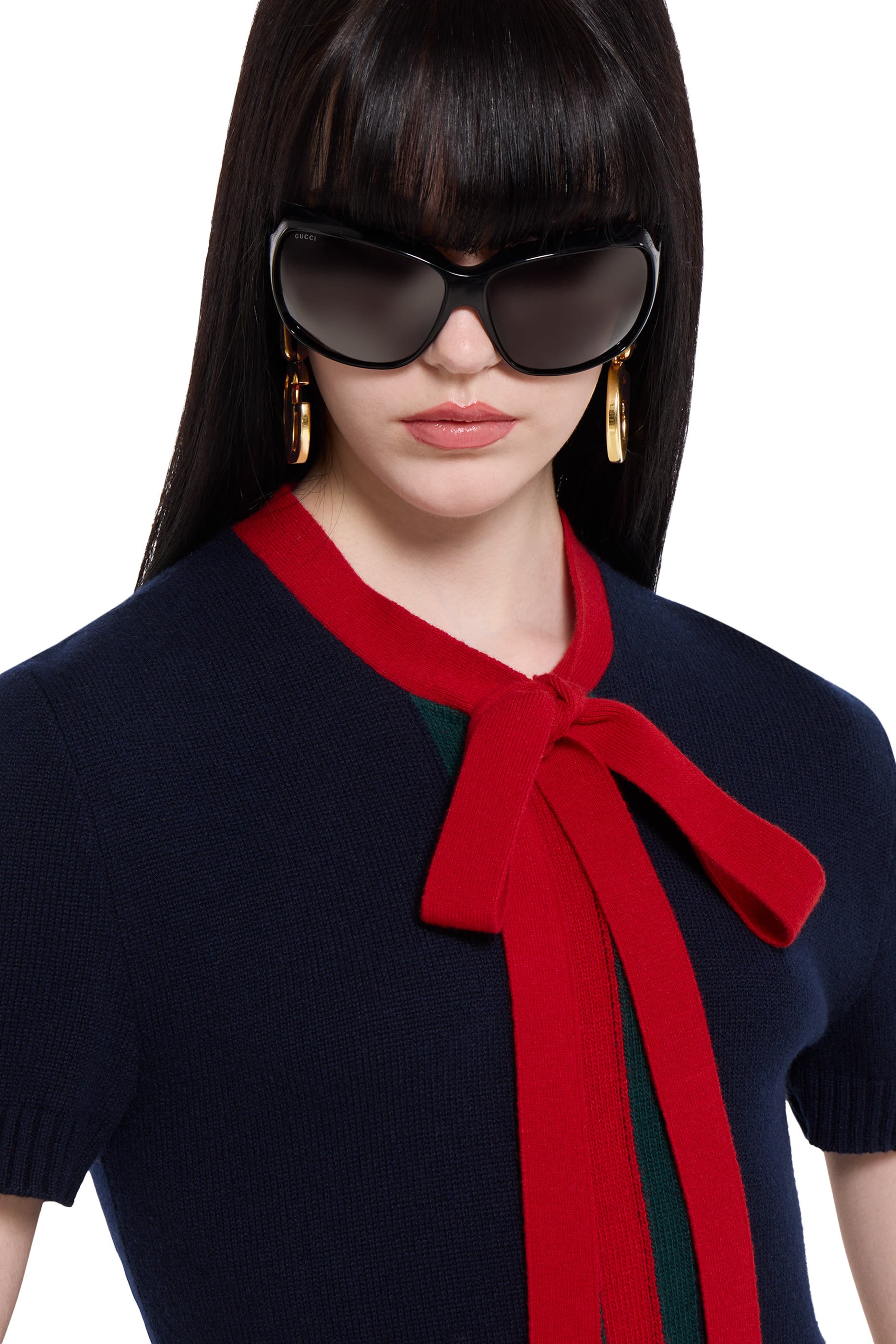 فستان صوف وكشمير منسوج