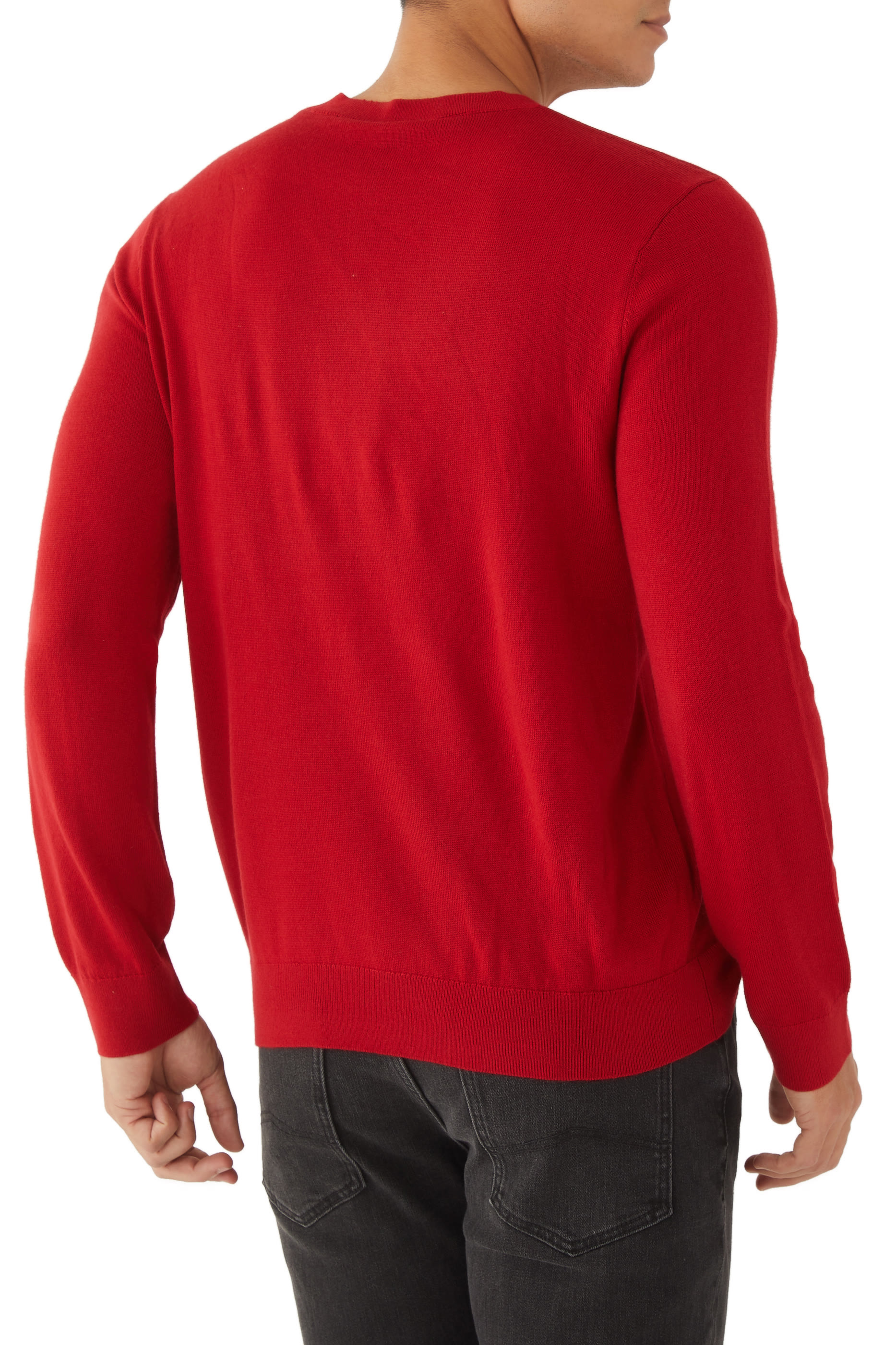 كنزة قطن بتطريز تنين