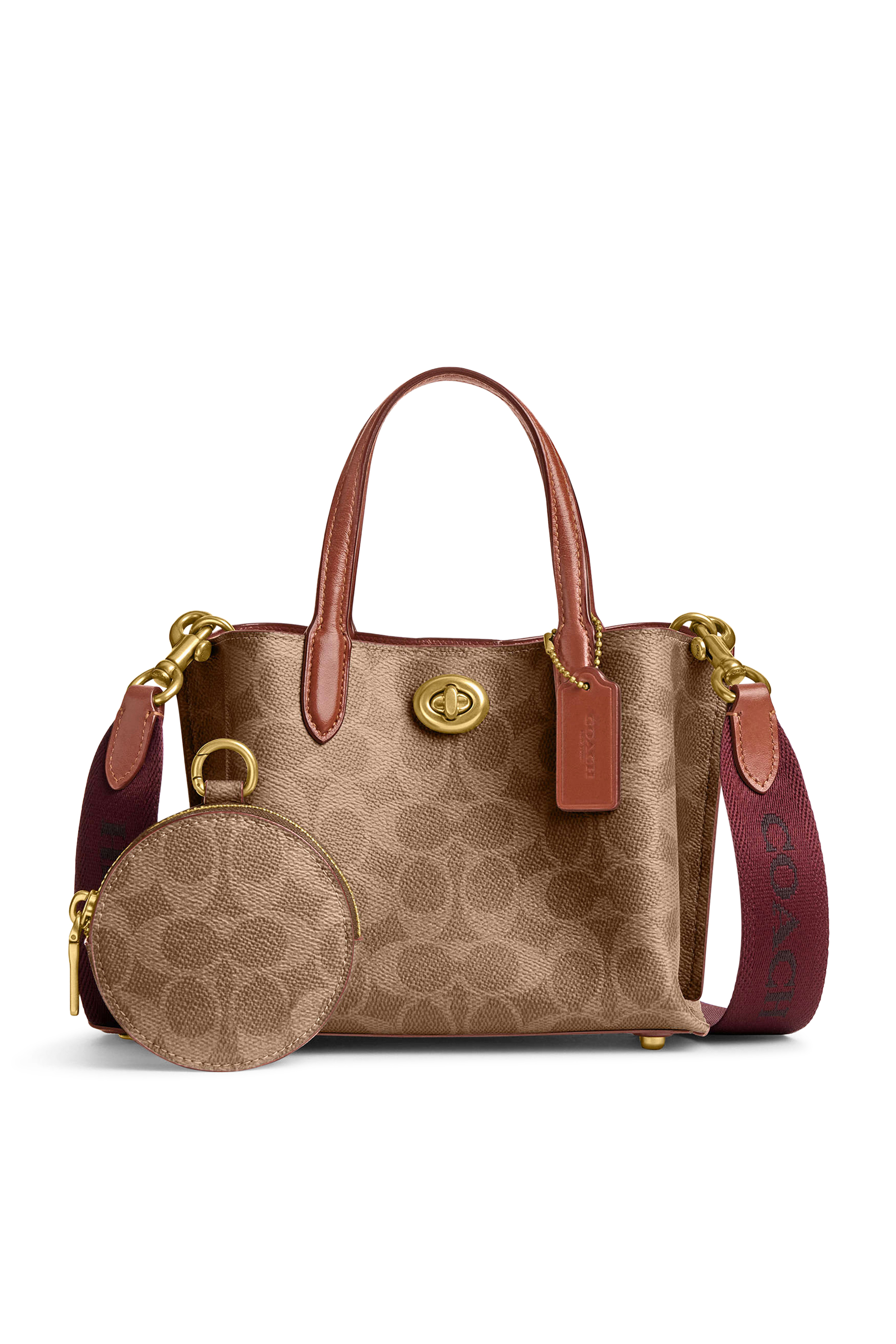 حقيبة يد ويلو 18 قماش قنب بشعار الماركة