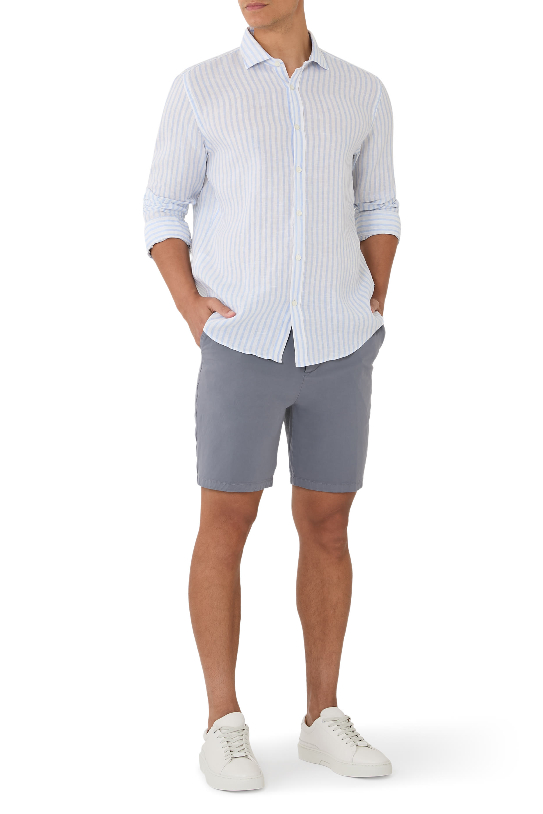 قميص مخطط كتان