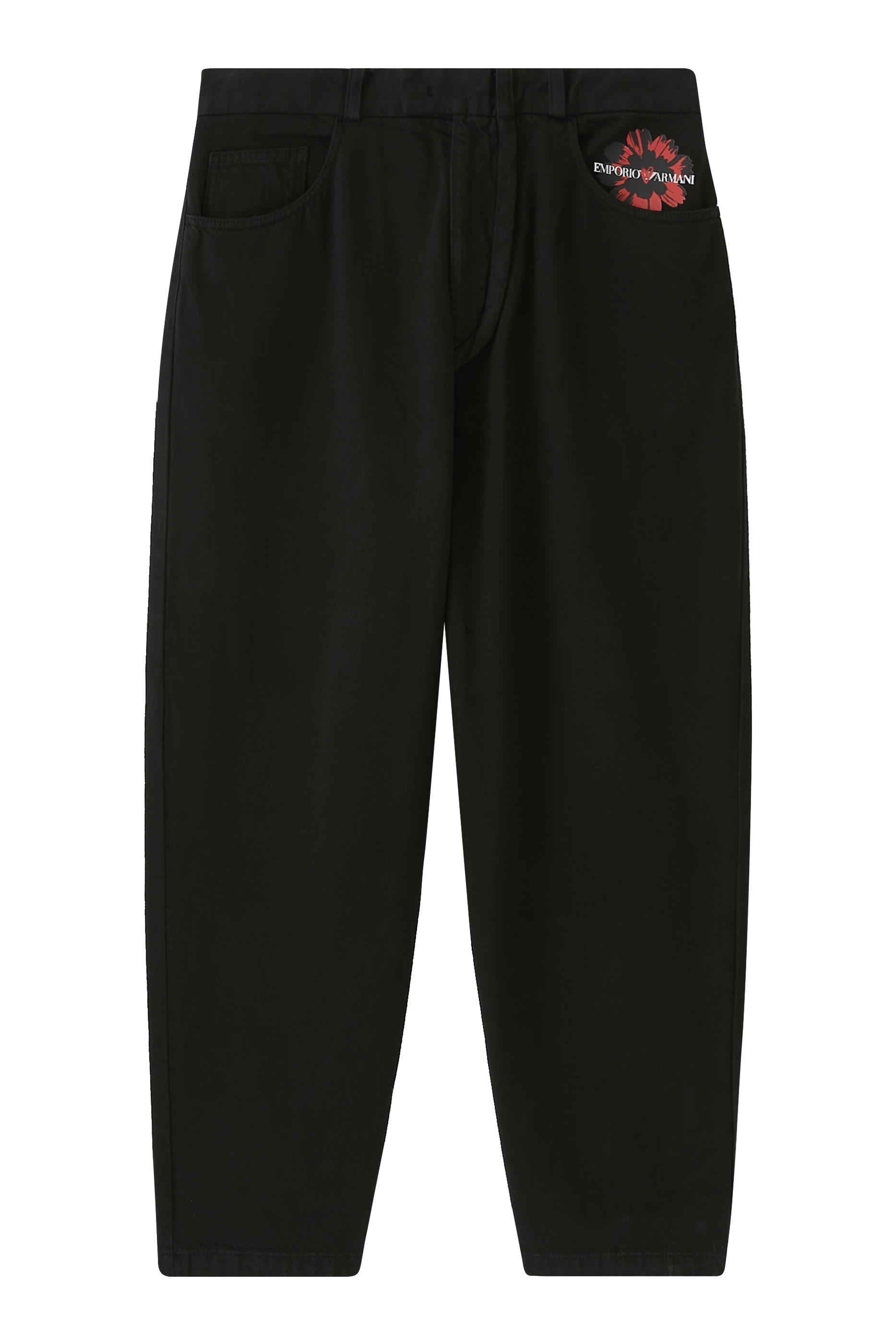 بنطال مون امور بساق واسعة دينم متين