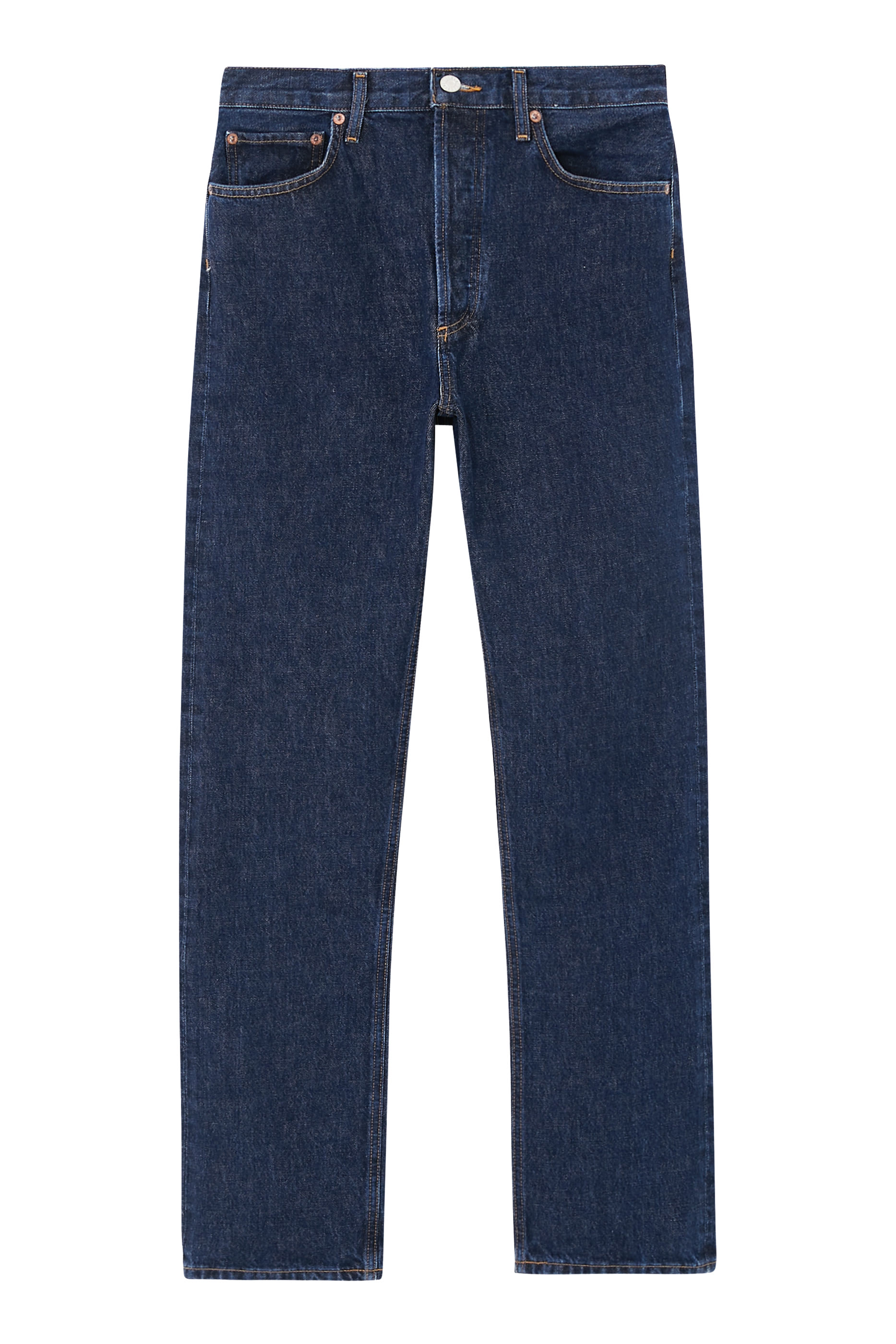 بنطال ناينتيز بخصر مرتفع مزموم وقصة مستقيمة