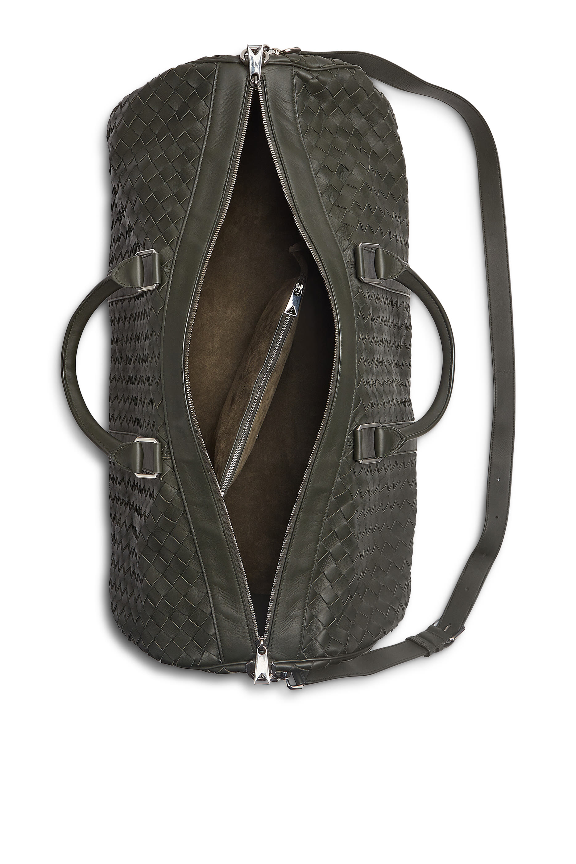 حقيبة دافل كلاسيك كبيرة بتصميم مجدول