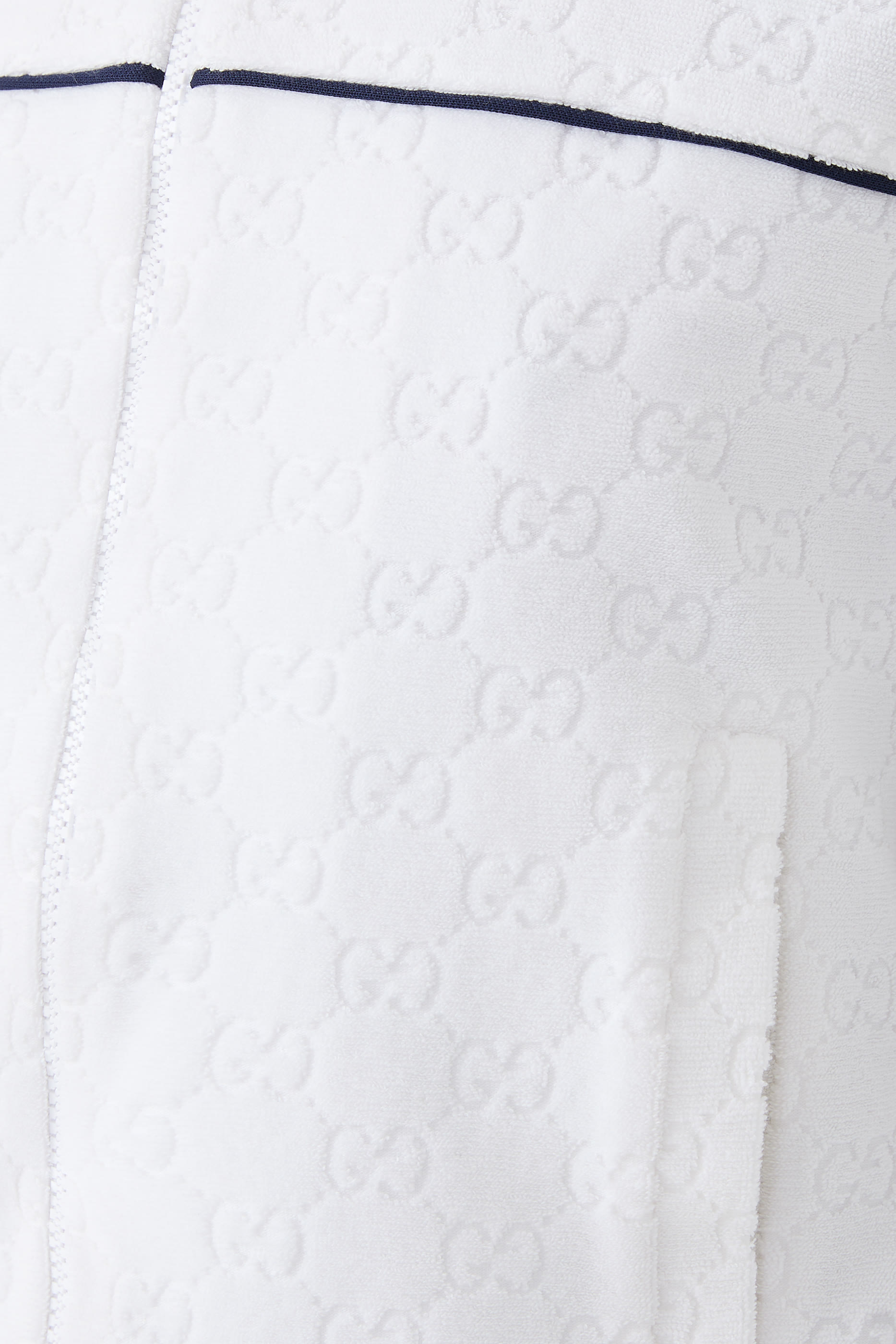 سويت شيرت بنقشة حرفي شعار الماركة بسحاب قطن تيري