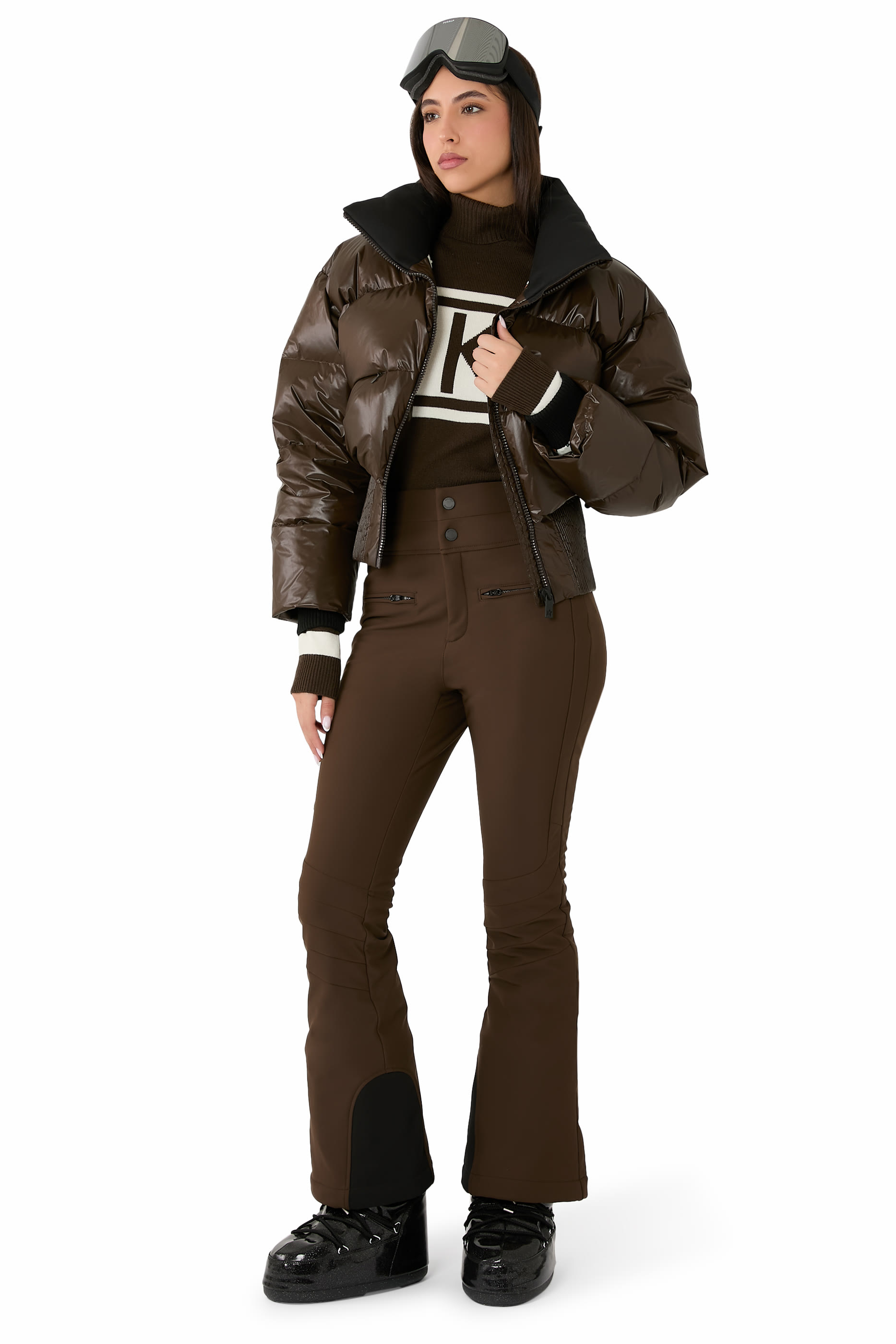 بنطال تزلج أورورا بخصر عال وقصة واسعة