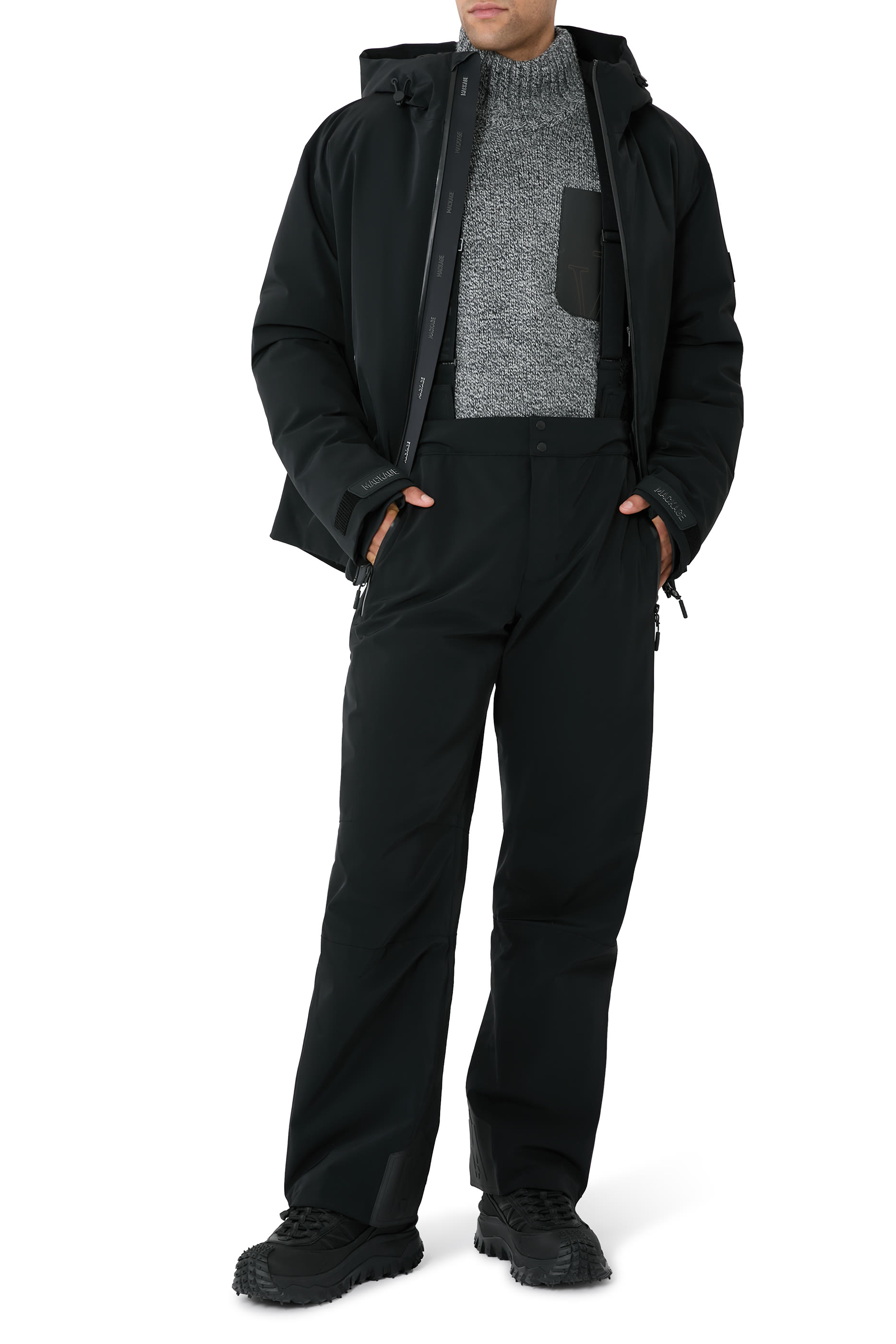 جاكيت تزلج يوكيو-ار بغطاء رأس وتصميم مبطن بالزغب