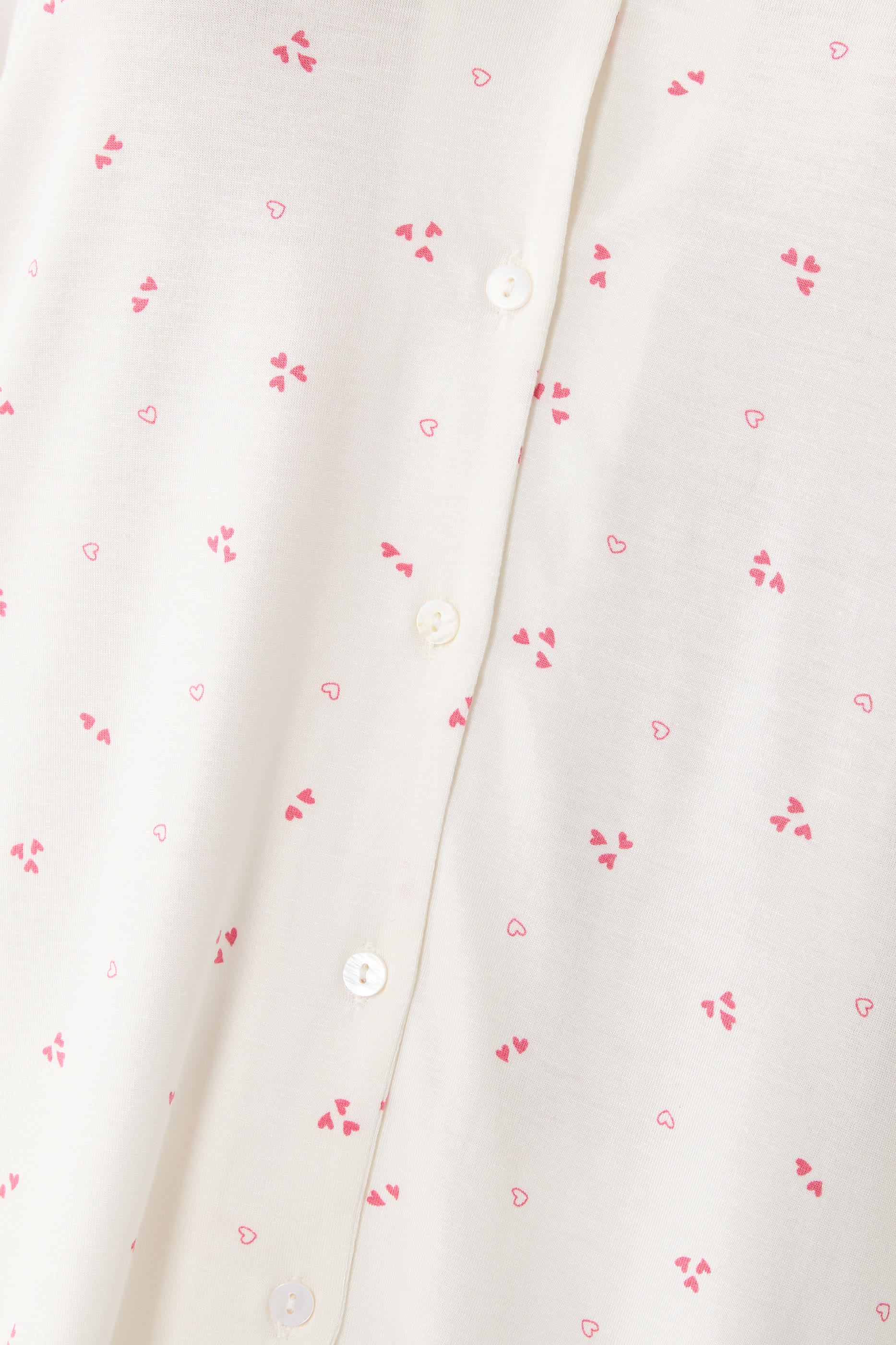 طقم بيجامة بيجامة بشورت بطبعة قلوب جيرسيه