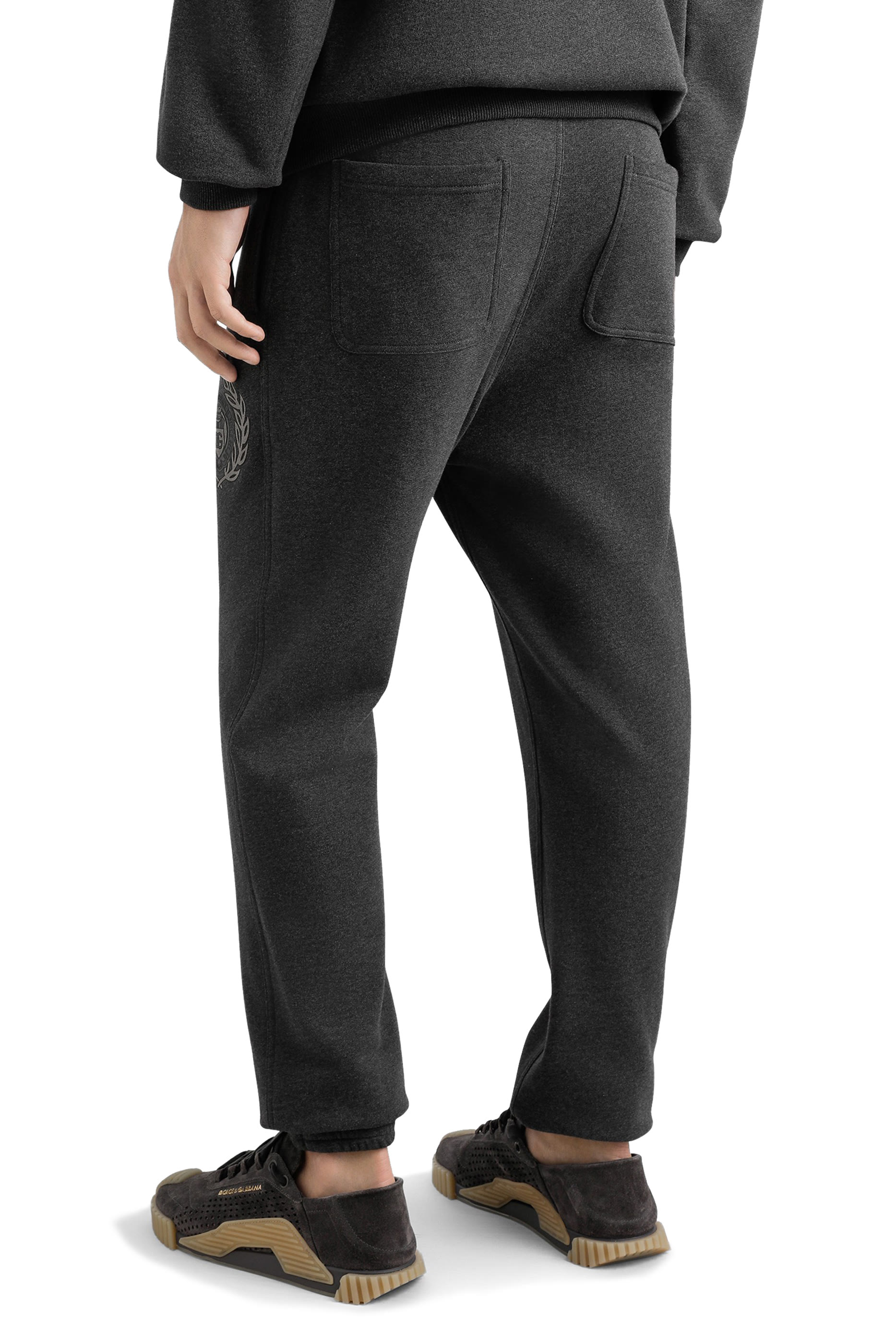 بنطال رياضي بنقشة شعار الماركة جيرسيه مطاطي