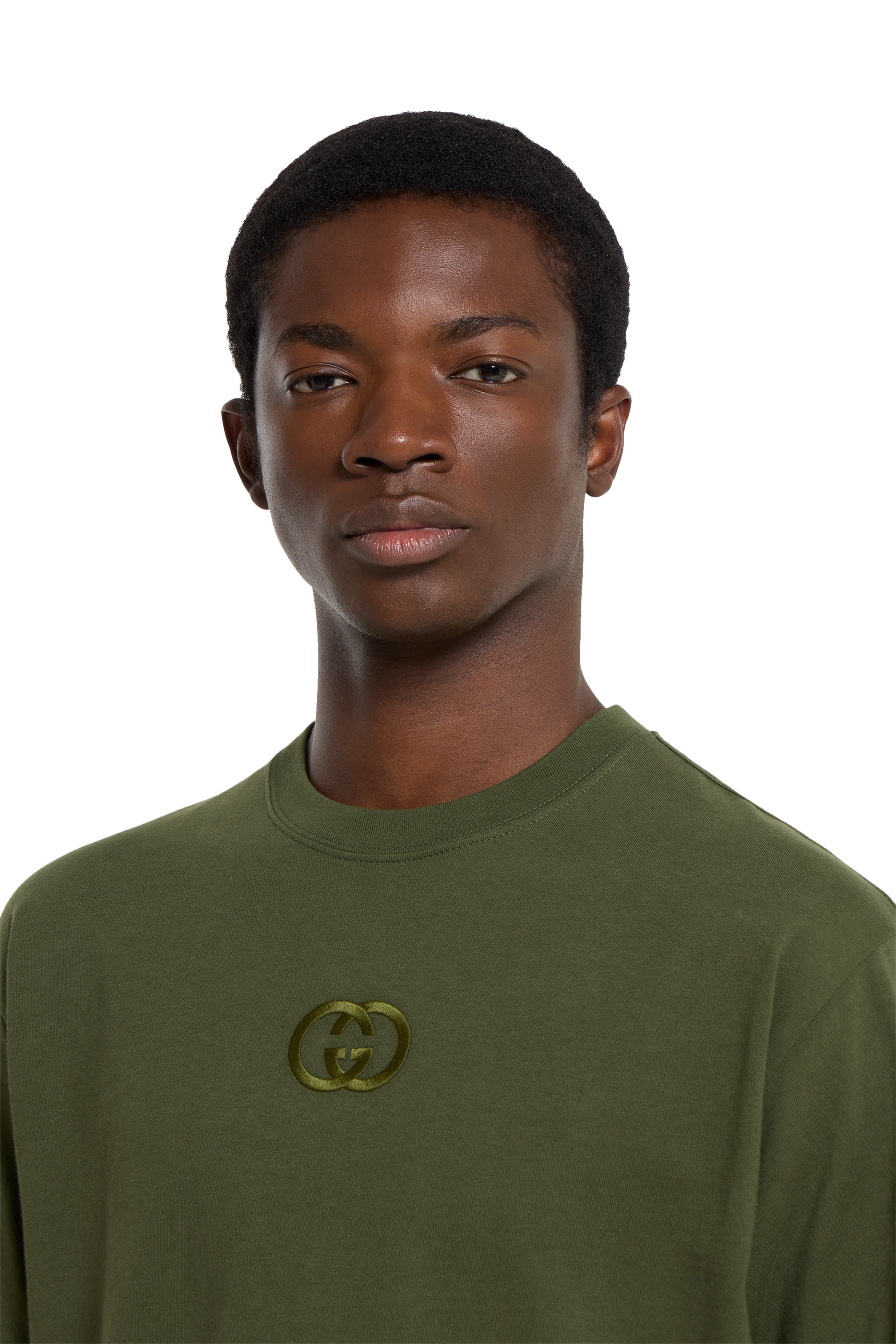 تيشيرت مطرز بشعار الماركة قطن جيرسيه