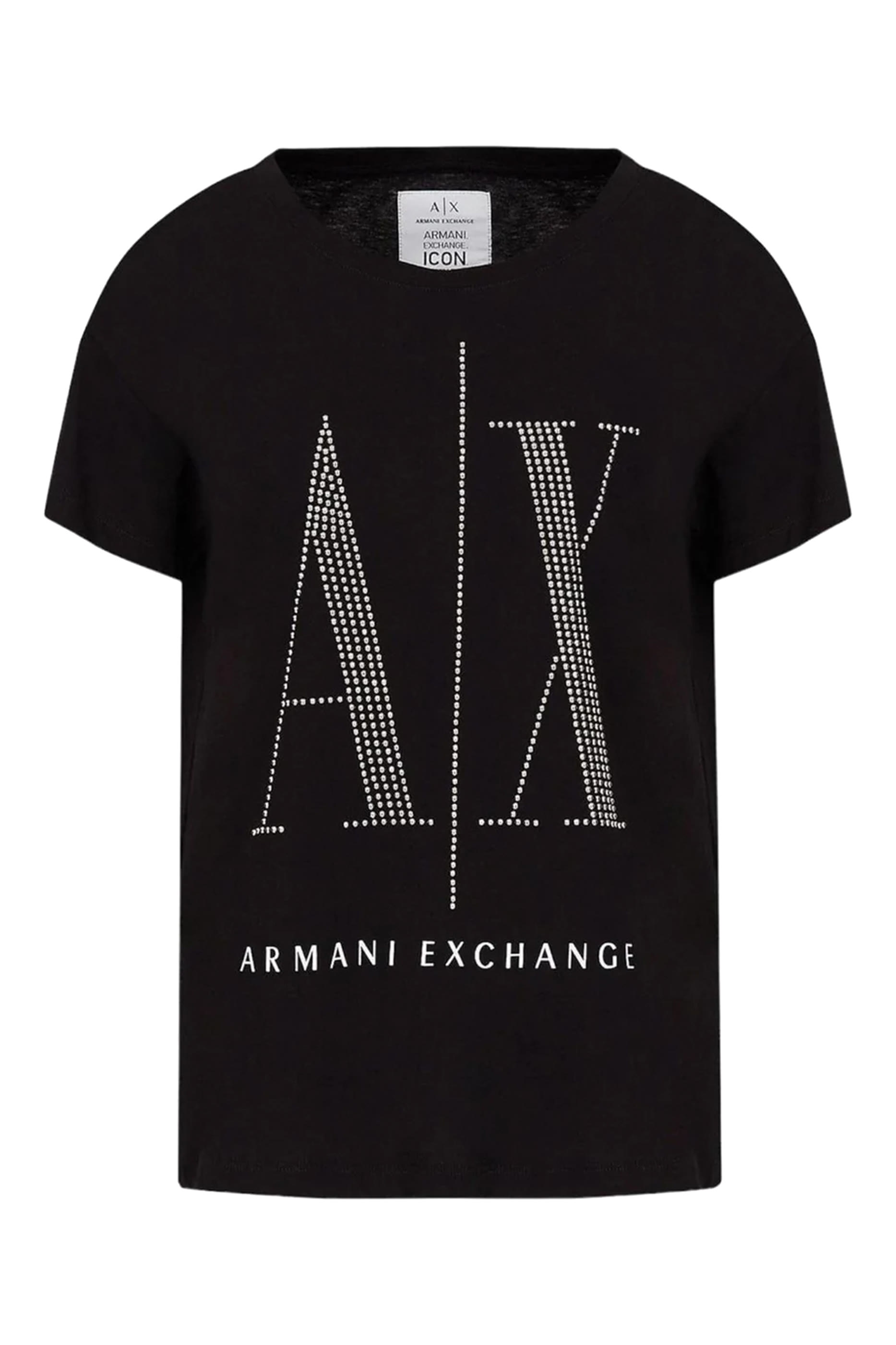 تي شيرت أيكون بحلي معدنية على شكل شعار الماركة