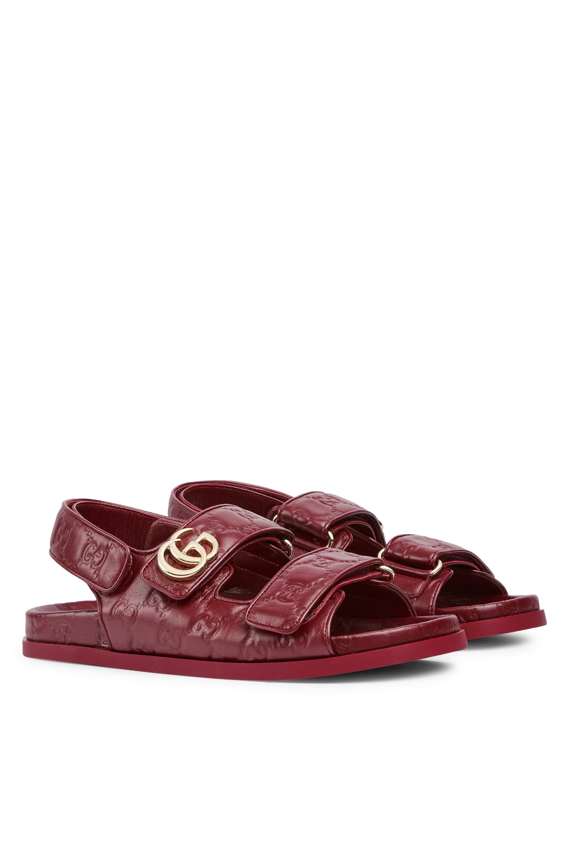 صندل بشعار الماركة مزدوج جلد