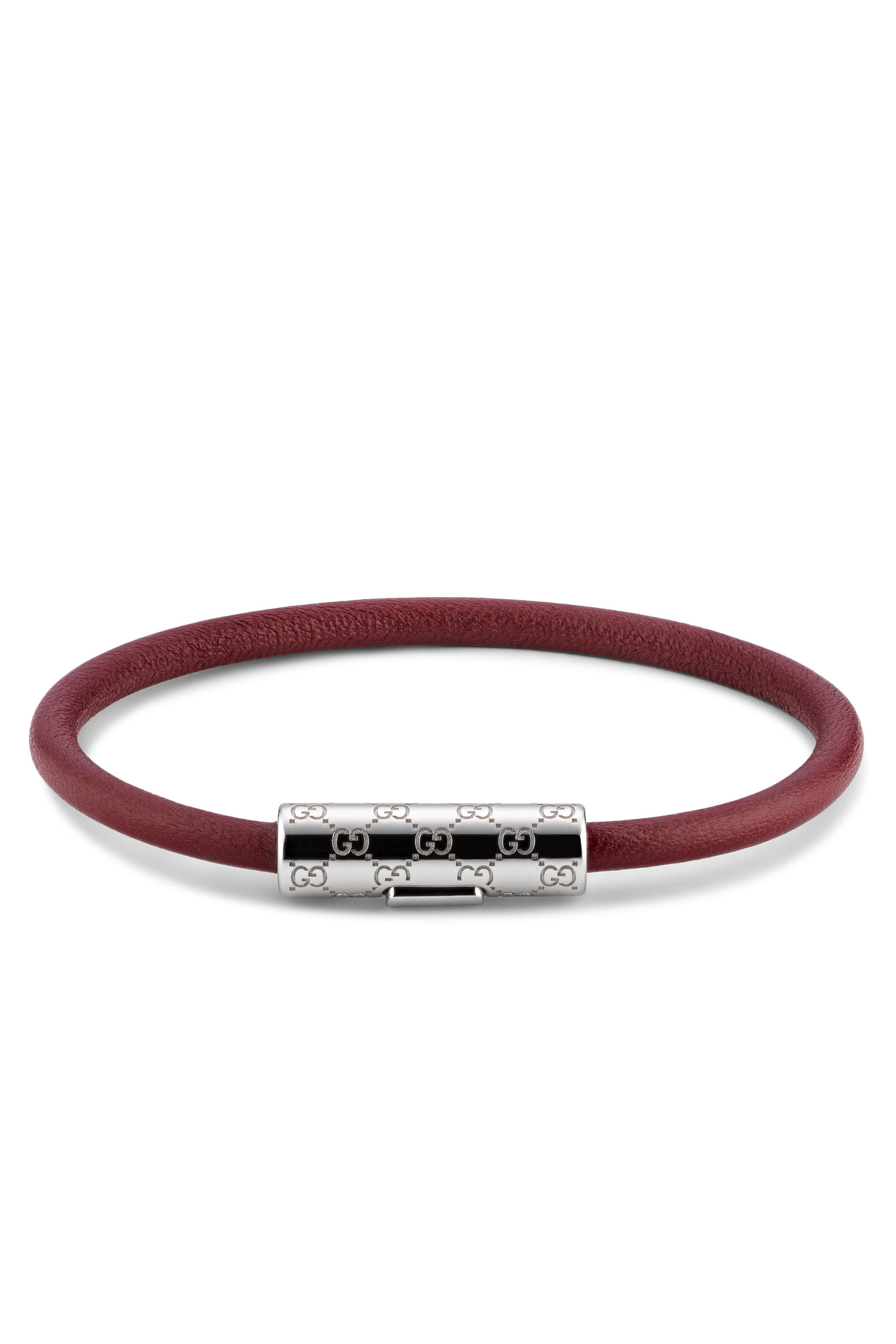 سوار بتفاصيل شعار الماركة، فضة