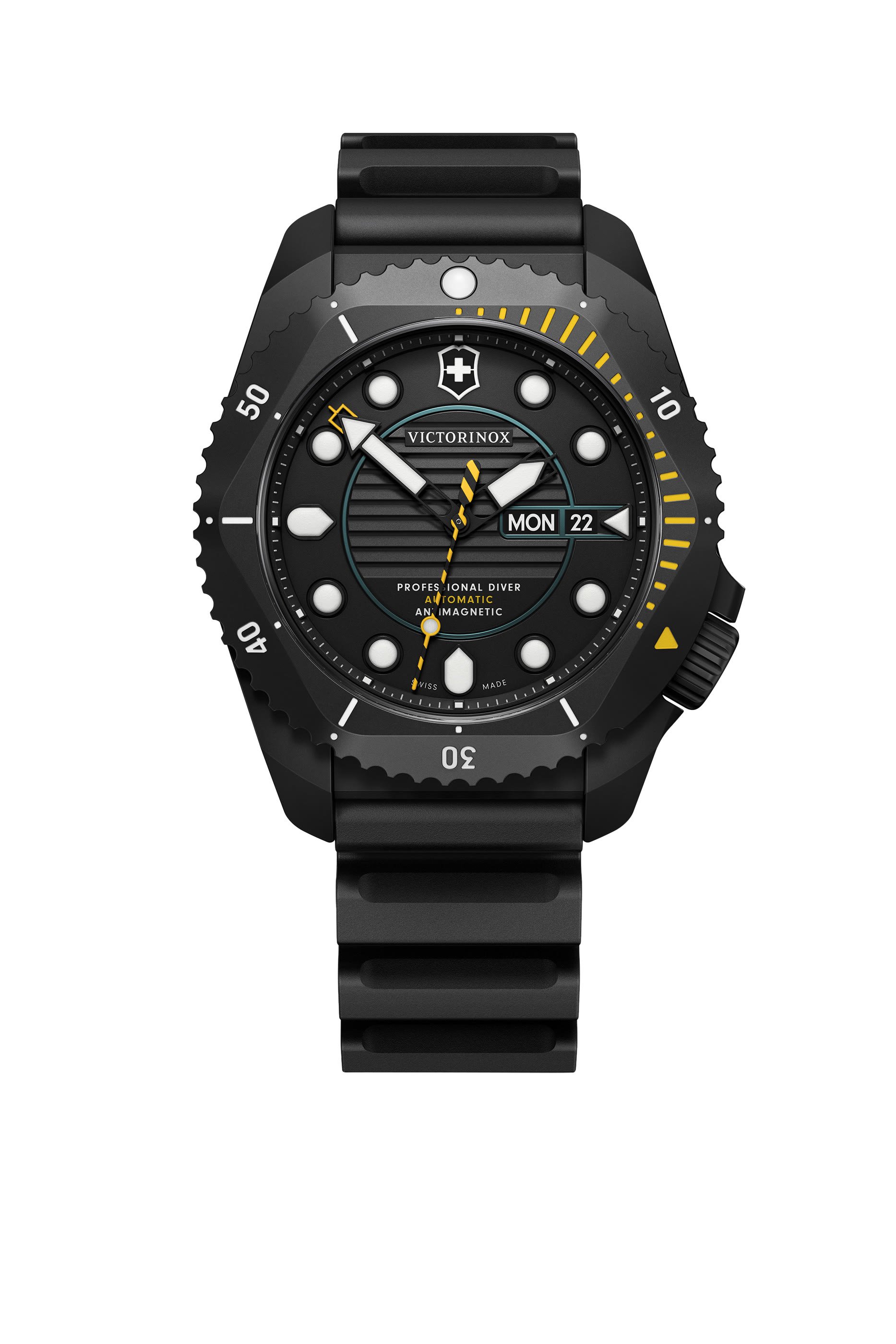 ساعة برو أوتوماتيكية للغوص، مطاط وتيتانيوم