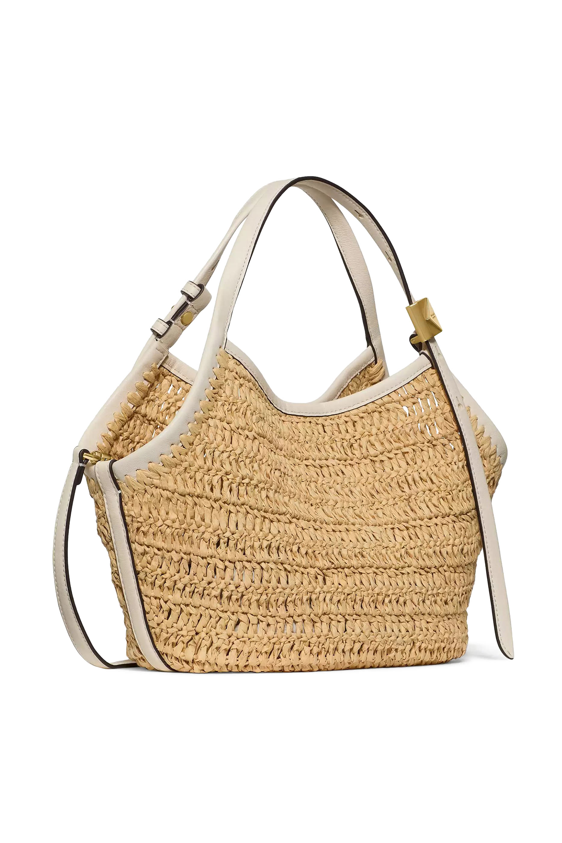 حقيبة يد ديكو توليب صغيرة قش