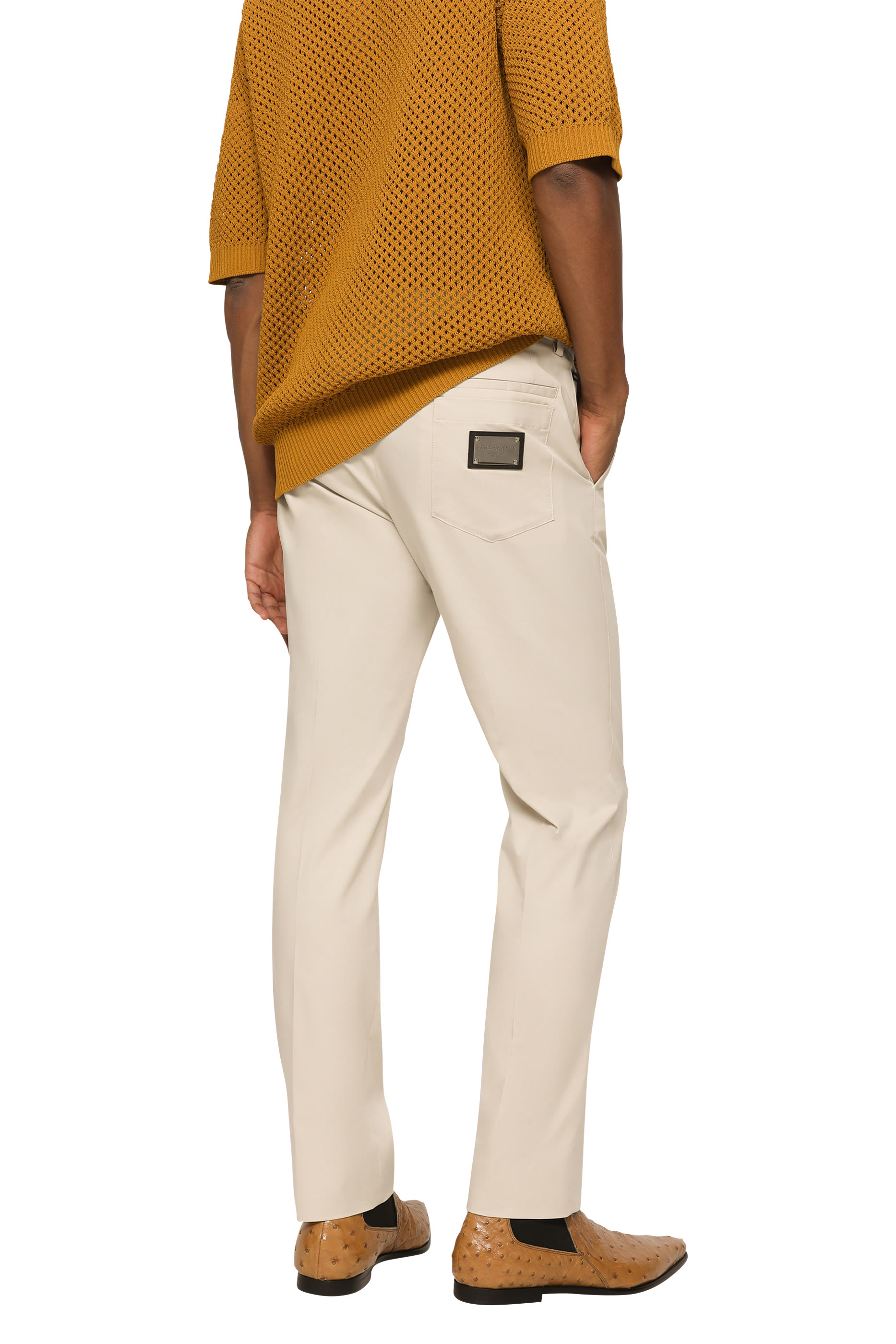 بنطال قطن مطاطي بشعار الماركة